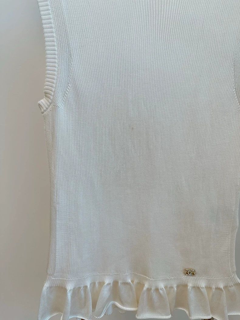 Chanel Chanel 23s beige knitted vest Size XXS / US 00 / IT 34 - 3 Thumbnail