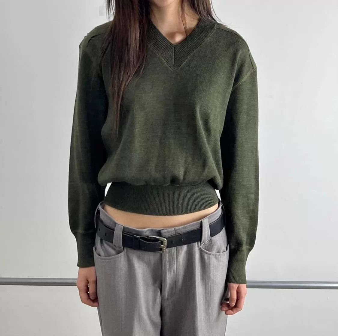 Jean Paul Gaultier Jean Paul Gaultier Vtg Pine-Green Knit Armpit Vent 46 Size US S / EU 44-46 / 1 - 3 Thumbnail