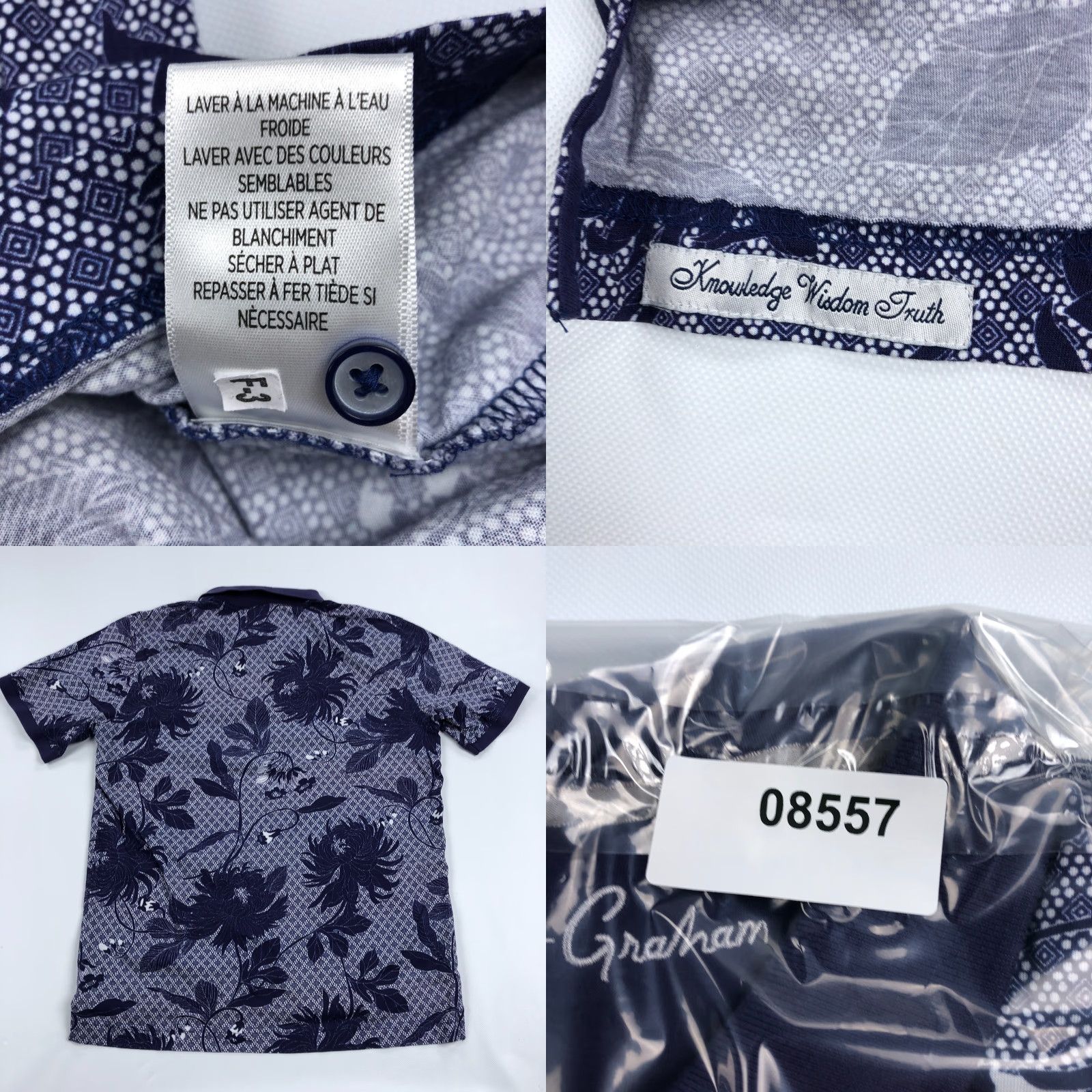 Robert Graham Robert Graham Polo Shirt Men M Floral Tropical Blue Short Sleeve Knit Cotton Golf Tennis Activewear Casual Stylish Crown Sport Network Size US M / EU 48-50 / 2 - 8 Thumbnail