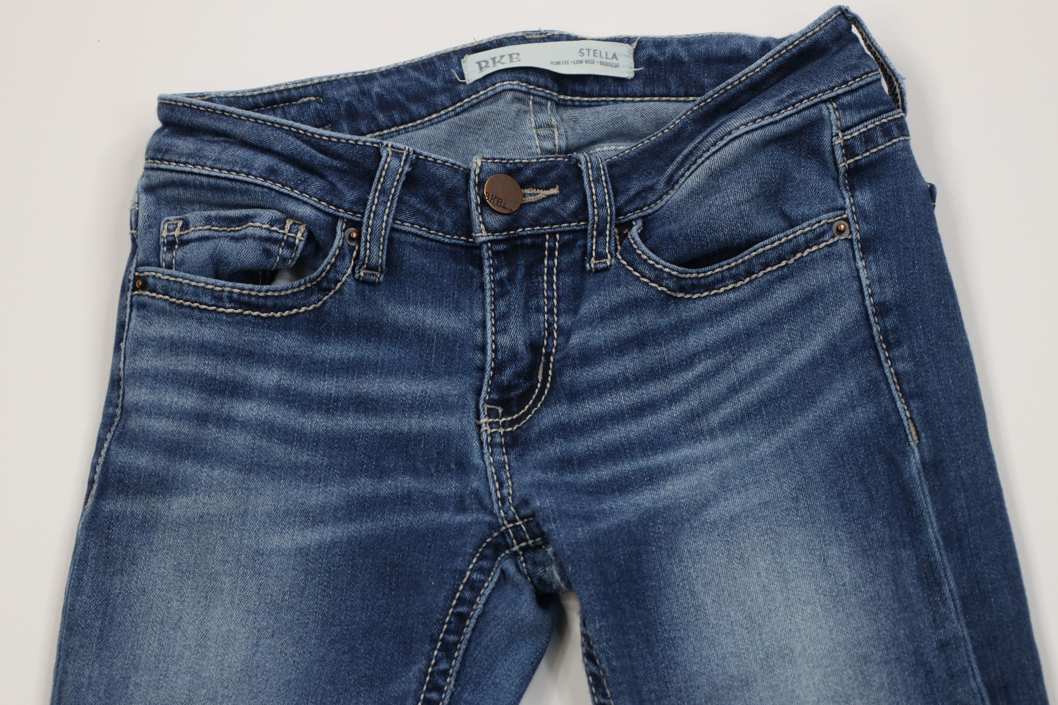 Vintage Buckle BKE Stitch Stretch Stella Slim Low Rise Bootcut Jeans Size 24" / US 00 / IT 34 - 2 Thumbnail