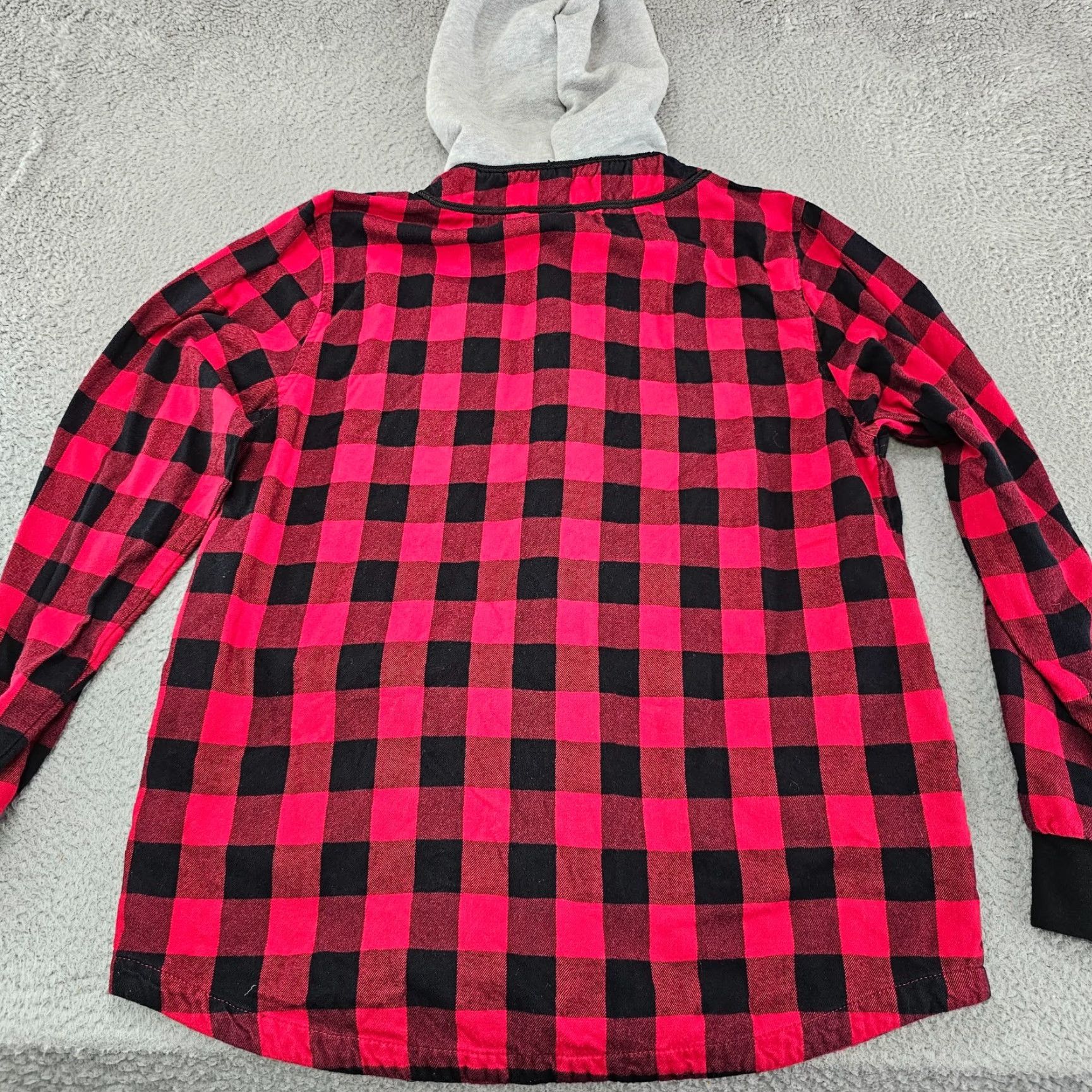 Crooks & Castles Crooks & Castles Shirt Mens M Red Plaid Flannel Knit Hooded Shacket Size US M / EU 48-50 / 2 - 6 Thumbnail