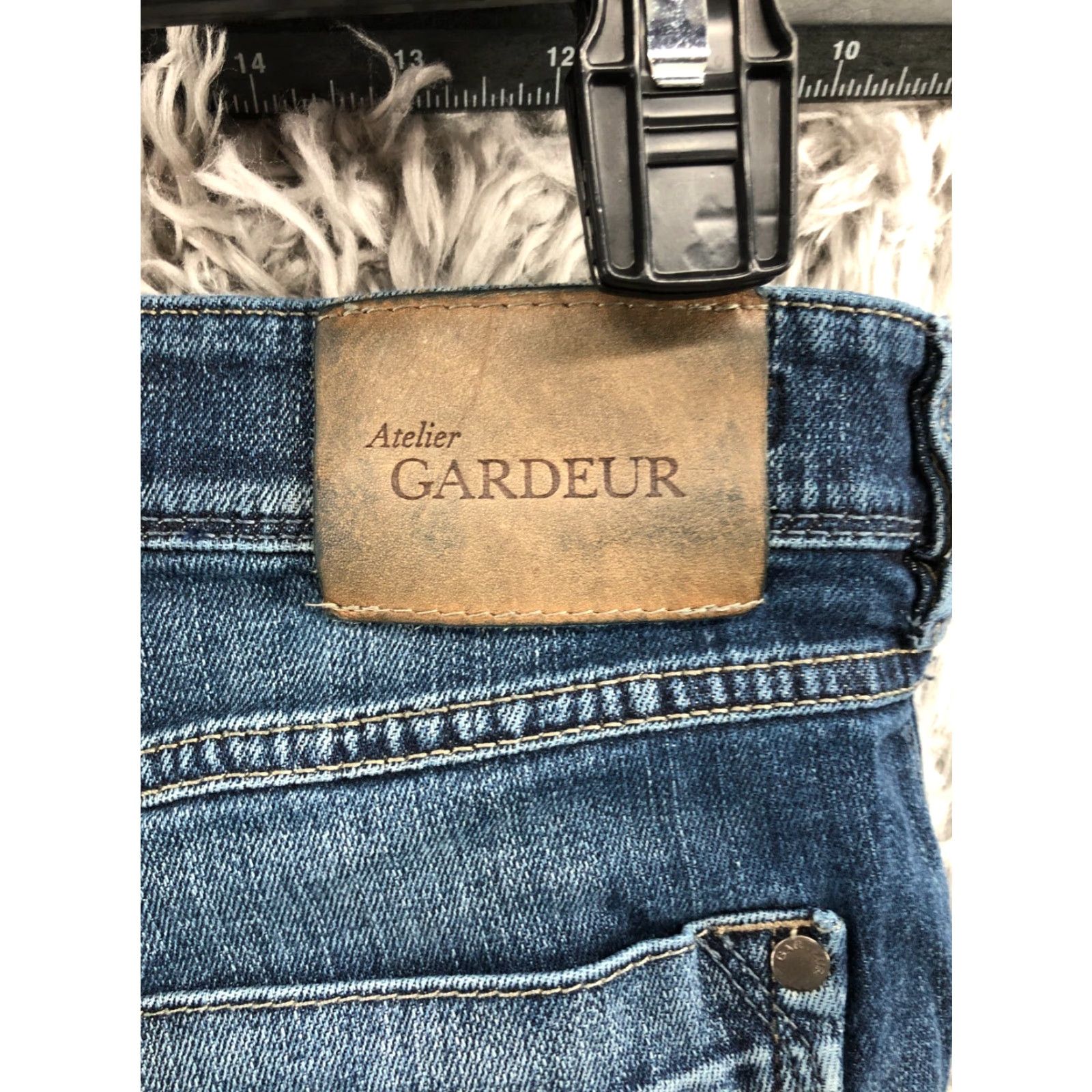 Vintage Atelier Gardeur Straight Jeans Mens 33x27 Regular Mid Blue Denim 5-Pocket Classic 33in Waist Size US 33 - 7 Thumbnail