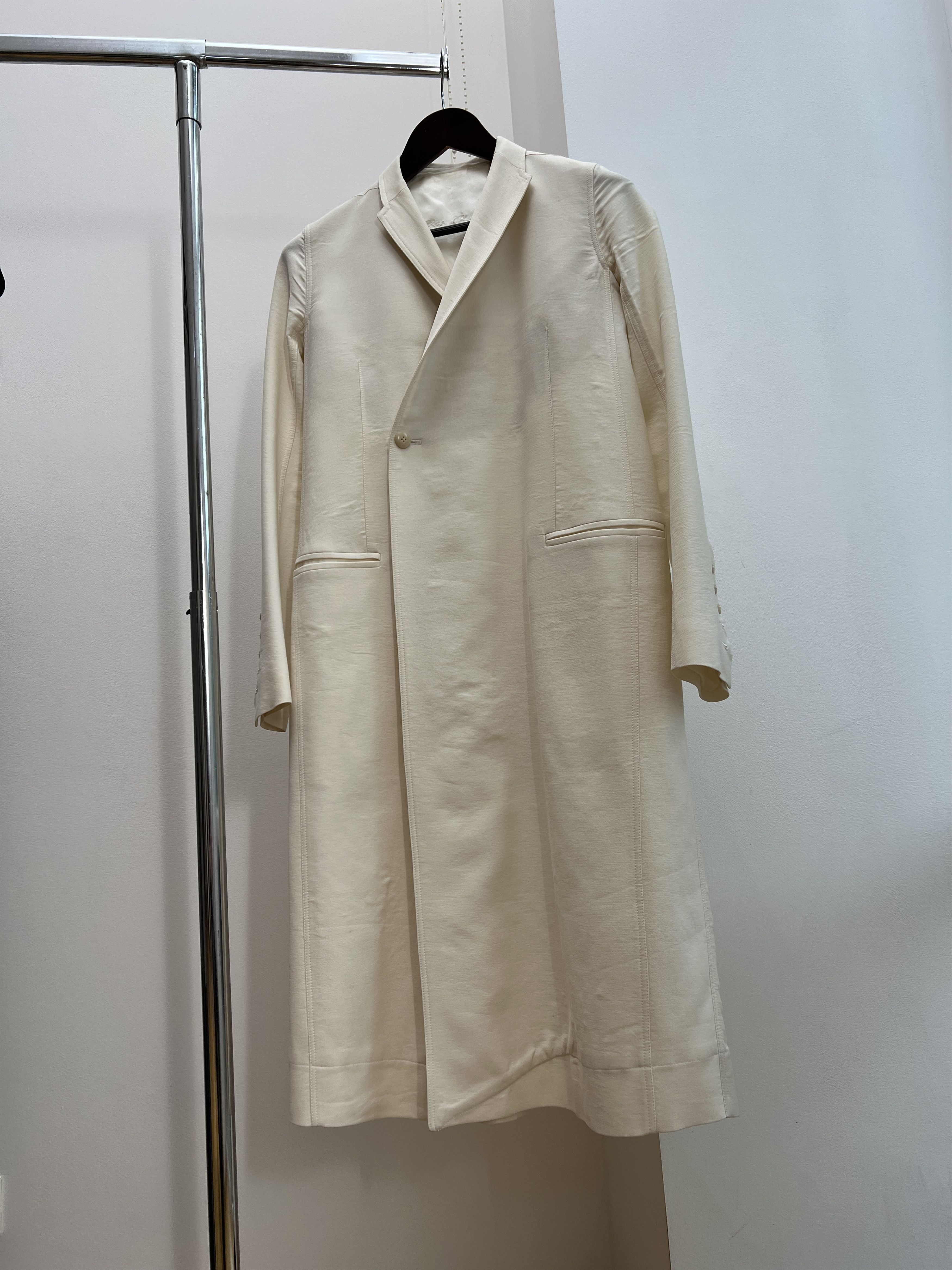 Rick Owens Trench Coat - Oversized Pearl Cotton Canvas main image 0