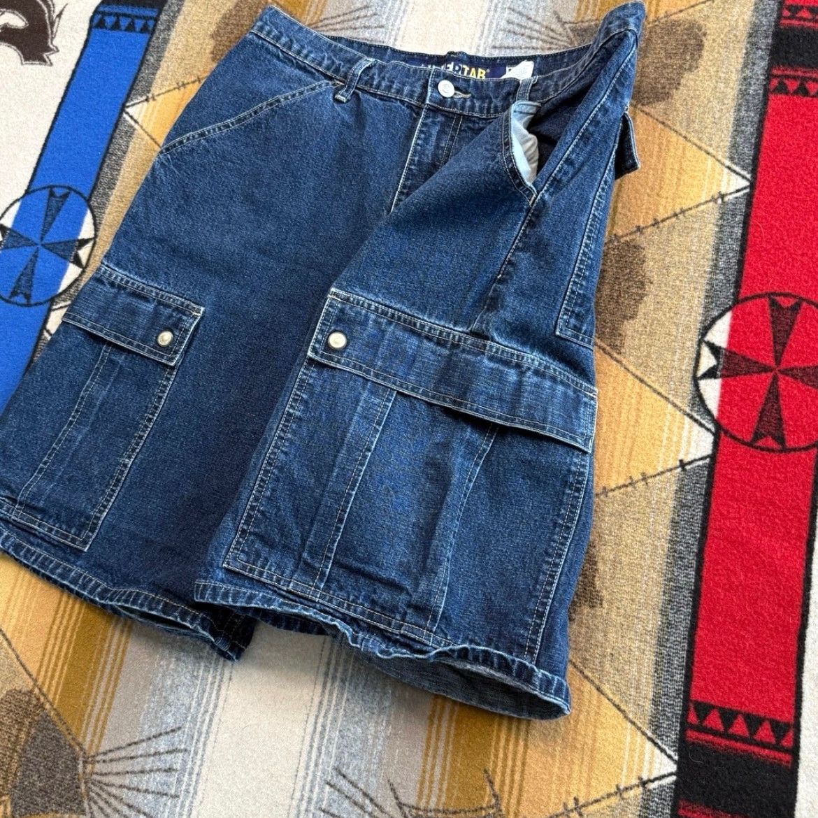 Levi's VINTAGE Levi’s Silvertab Denim Short (Size 33) Baggy Y2K Hip Hop Skater Men Short - Blue, Regular Fit, Zip Closure Size US 33 - 5 Thumbnail