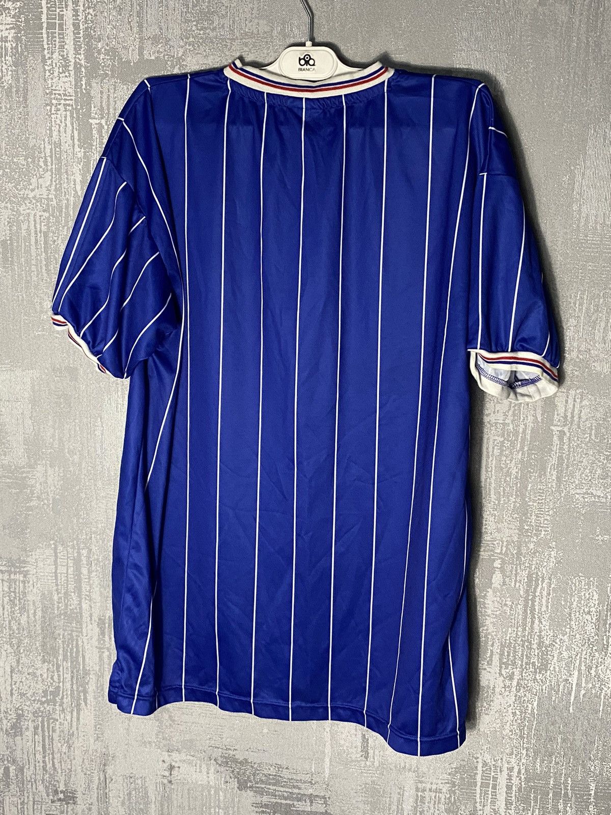 Vintage 1983 Rangers Score Draw Soccer Jersey Cup Final Size US L / EU 52-54 / 3 - 2 Thumbnail