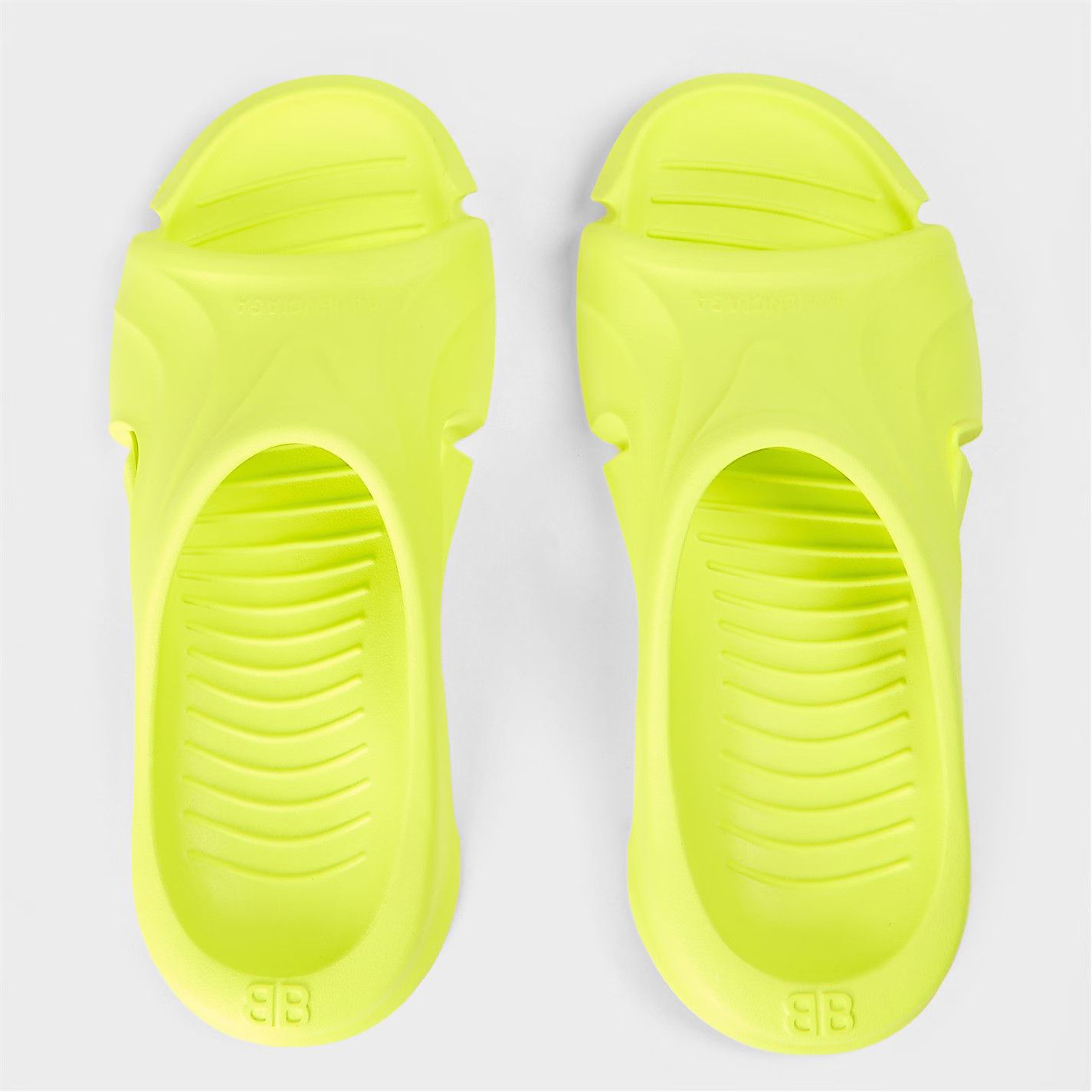 Balenciaga o1g2r1mq0226 Mold Rubber Slides in Fluo Yellow Size US 11 / EU 44 - 4 Thumbnail