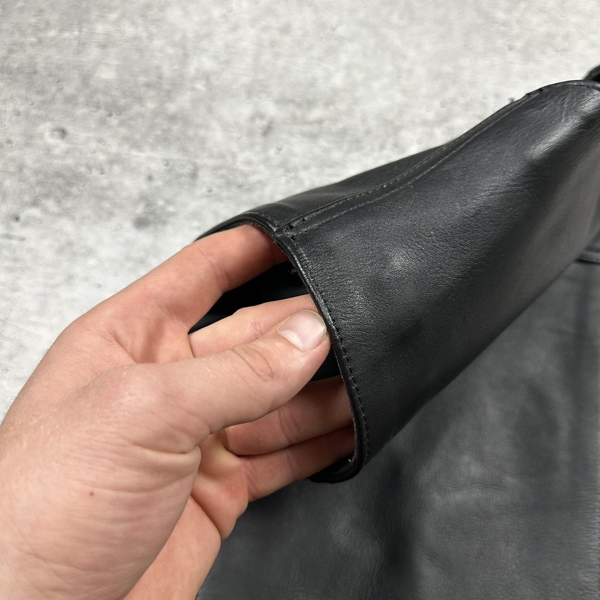 Genuine Leather Vintage Genuine Leather Vest Motorcycle Black Men’s Size 52 Size US L / EU 52-54 / 3 - 16 Thumbnail