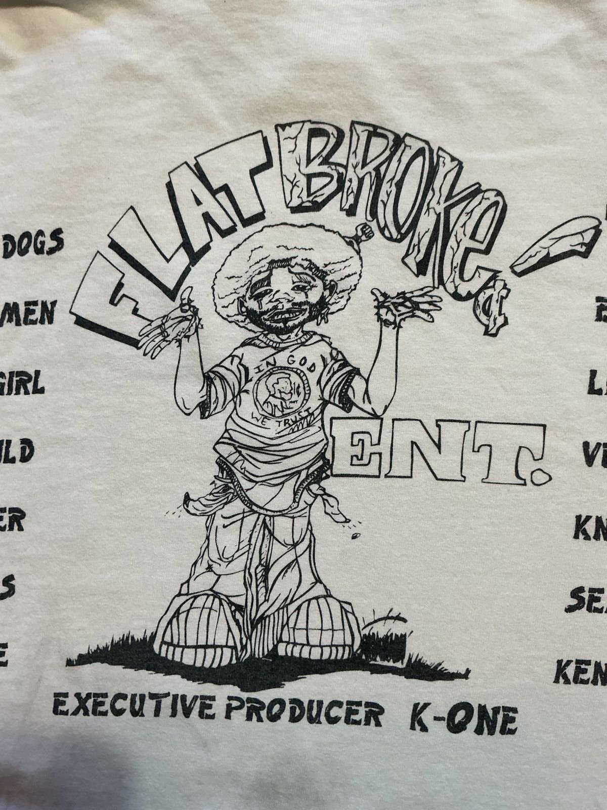 Vintage 1998 O.F.T.B. Operation From The Bottom Flat Broke T-Shirt Size US L / EU 52-54 / 3 - 12 Thumbnail