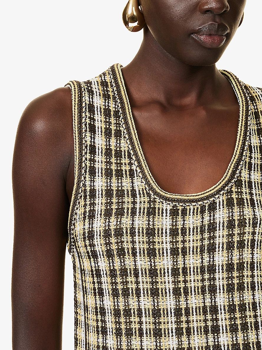 Bottega Veneta o1y0725 Crewneck Tank Top in Multicolor Size L / US 10 / IT 46 - 2 Thumbnail