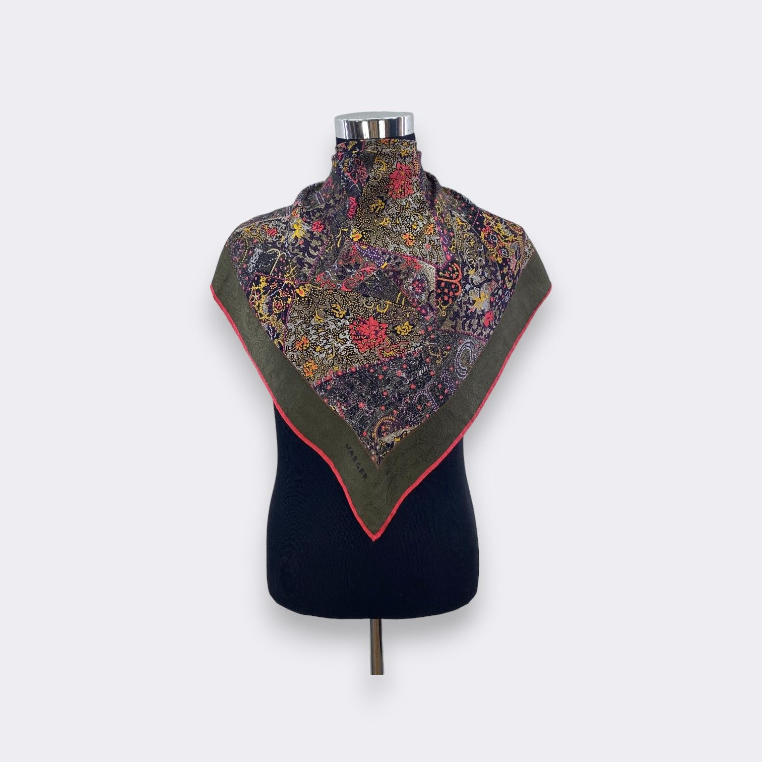 Jaeger × Vintage Vintage 90s Jaeger Silk Scarf Size ONE SIZE - 2 Thumbnail