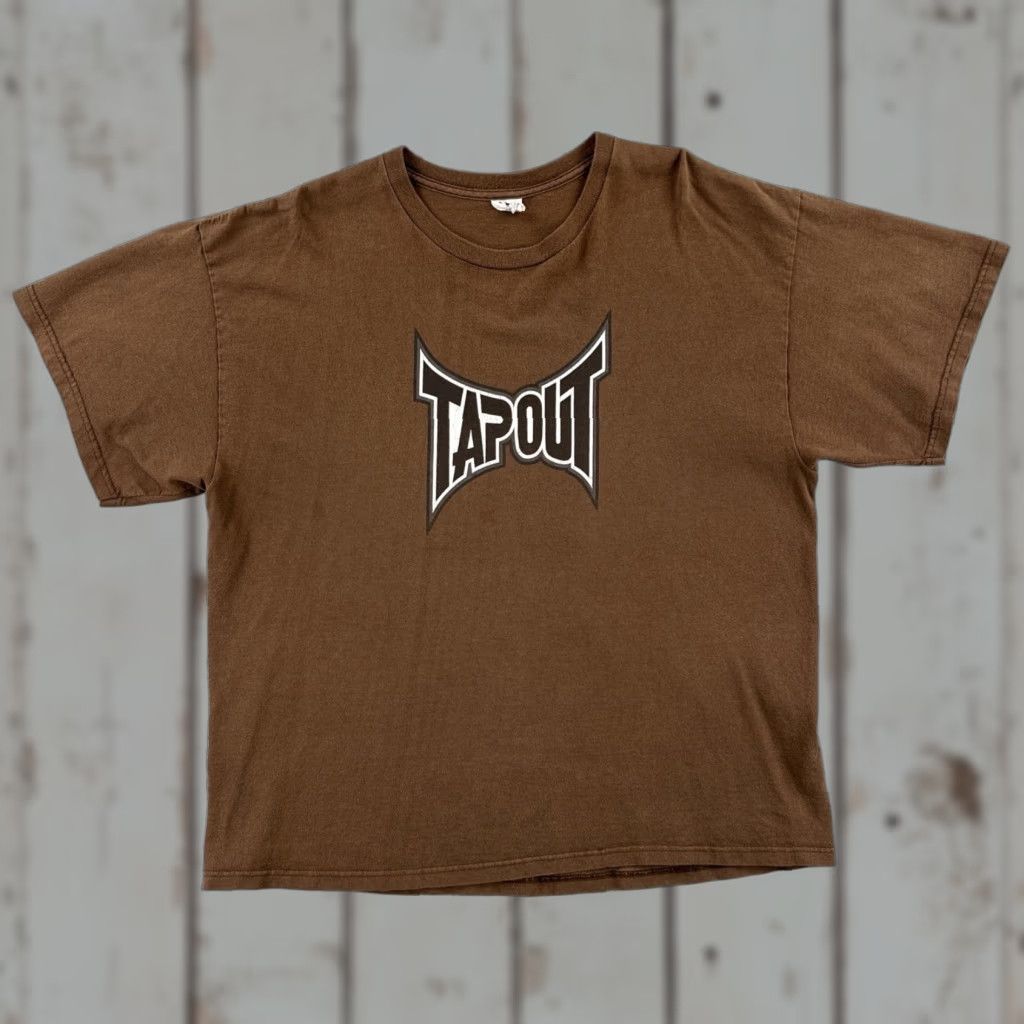 Delta VINTAGE Delta Pro Weight XL Brown Shirt Mens Y2K Logo Spell Out Graphic Print Size US XL / EU 56 / 4 - 1 Thumbnail