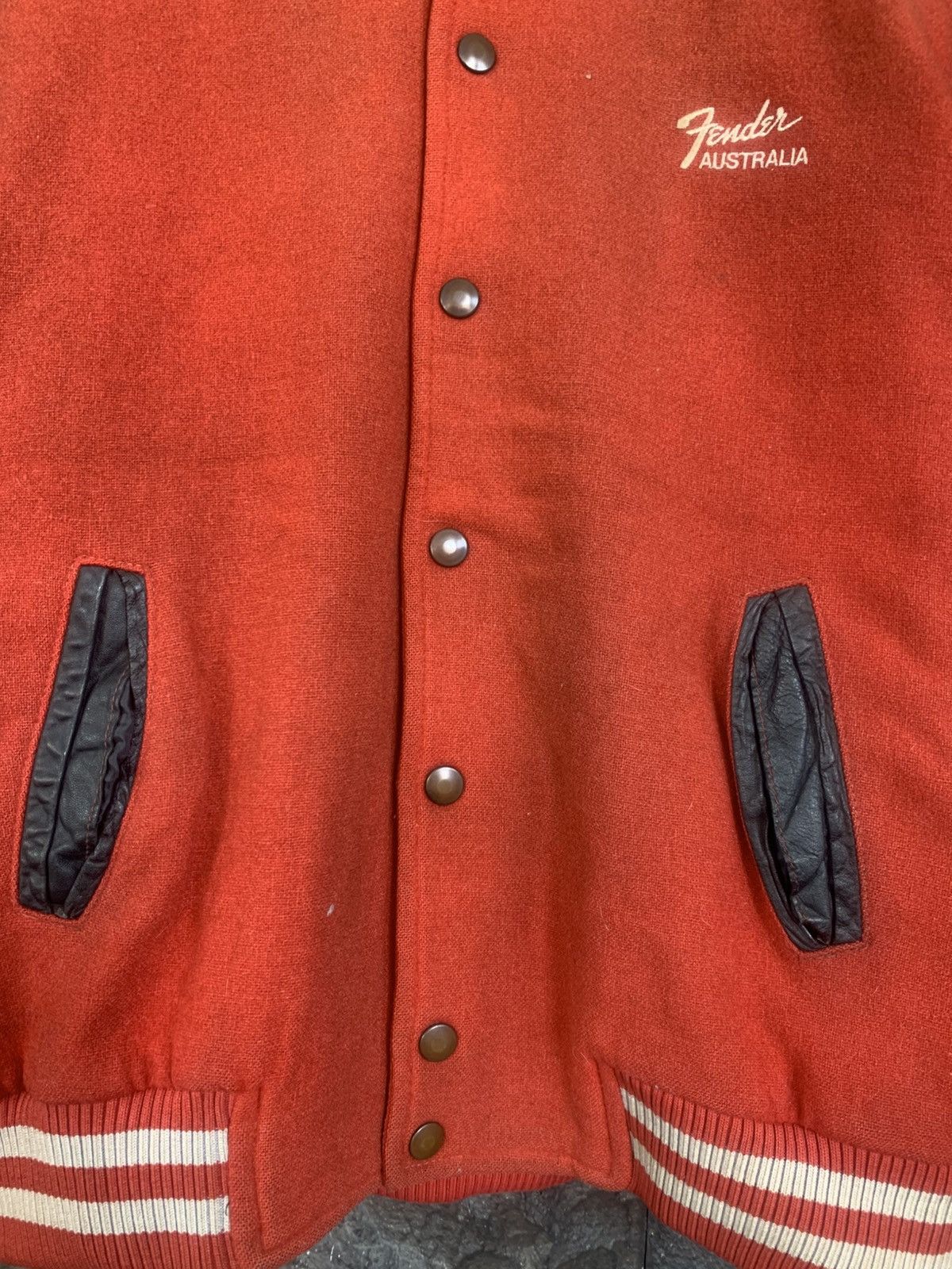 Fender Vintage Fender Varsity Wool Leather Jacket Size US M / EU 48-50 / 2 - 6 Thumbnail