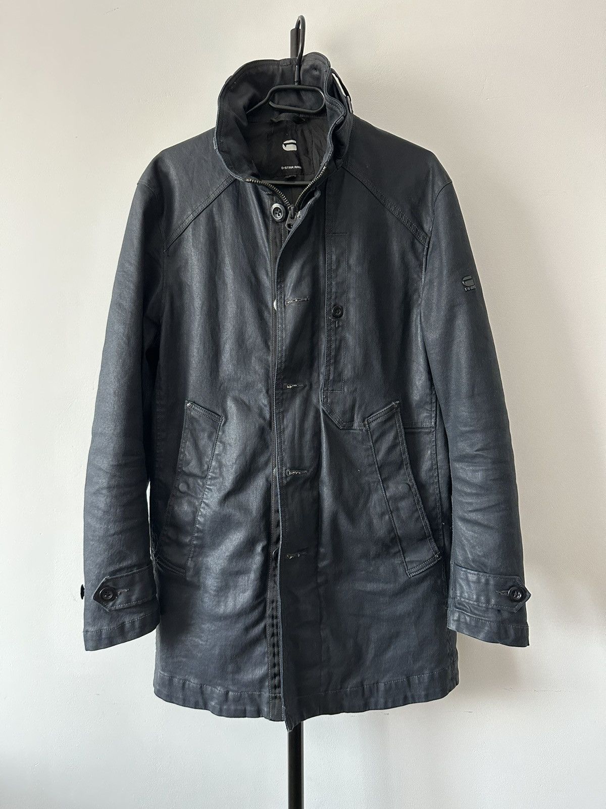 G-Star G- Star Raw GARBER trench coat stretch navy jacket Size US M / EU 48-50 / 2 - 2 Thumbnail