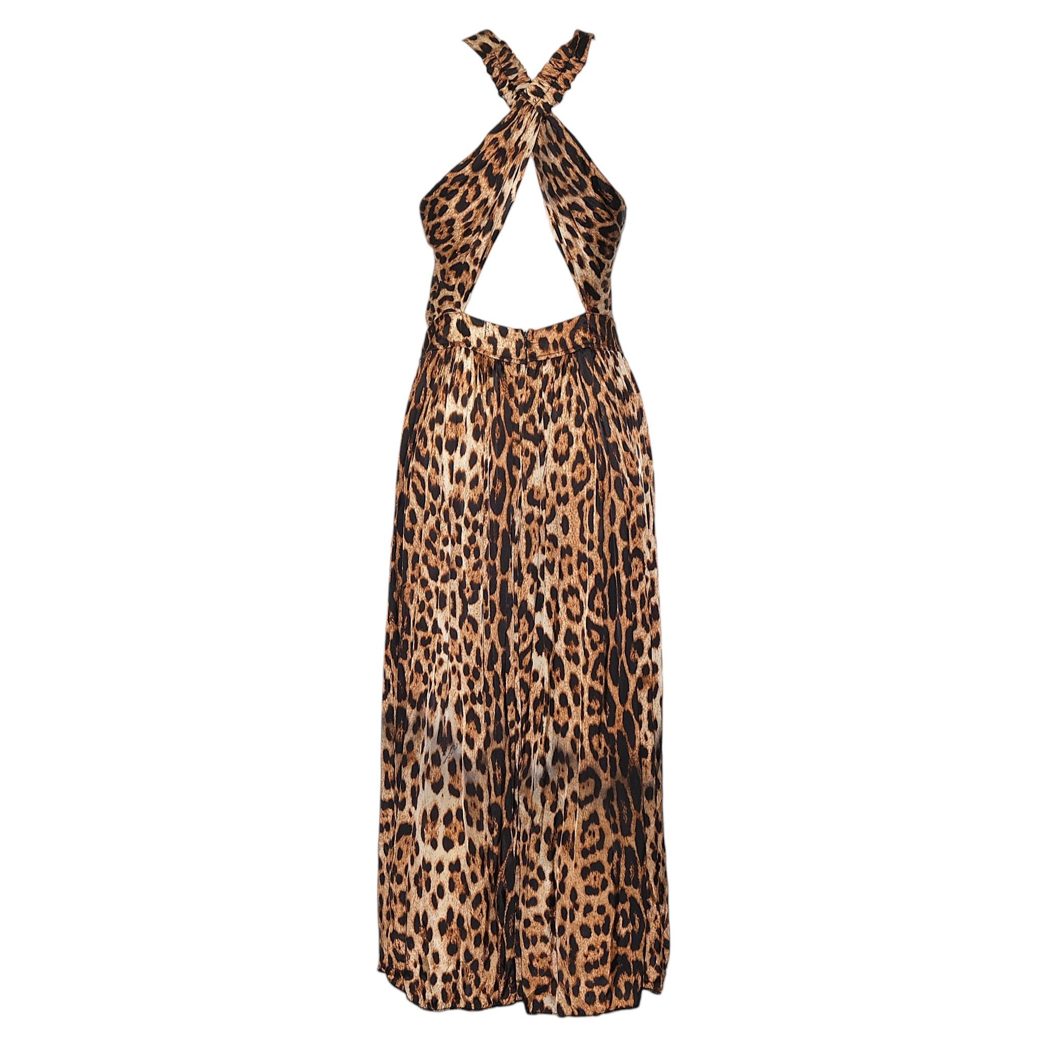 Roberto Cavalli S/S 2007 Leopard Print Long Backless Dress Size S / US 4 / IT 40 - 2 Thumbnail