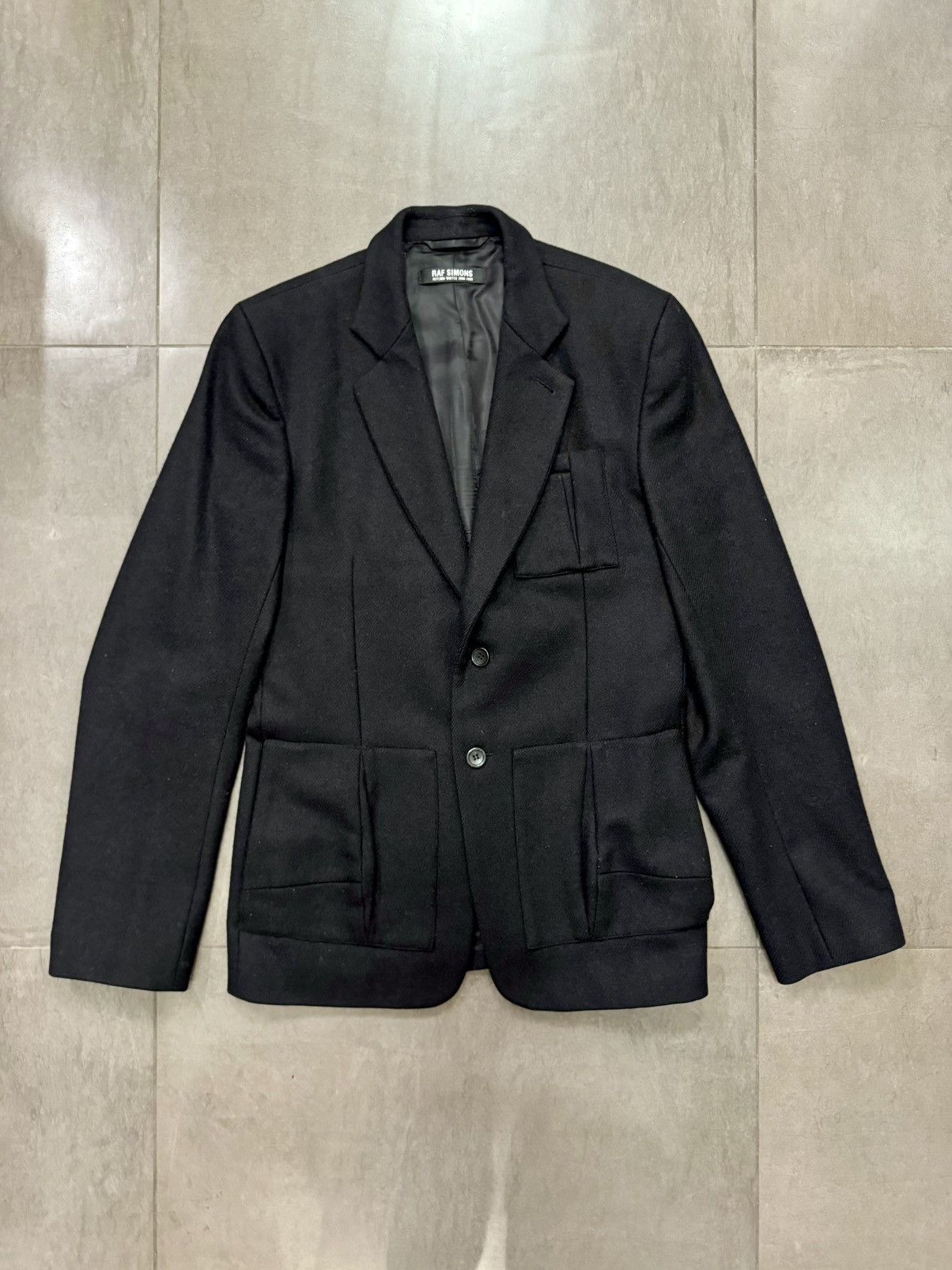 Raf Simons Raf Simons AW08-09 Wool Black Blazer, EU 48, Archive Piece Size 48R - 2 Thumbnail