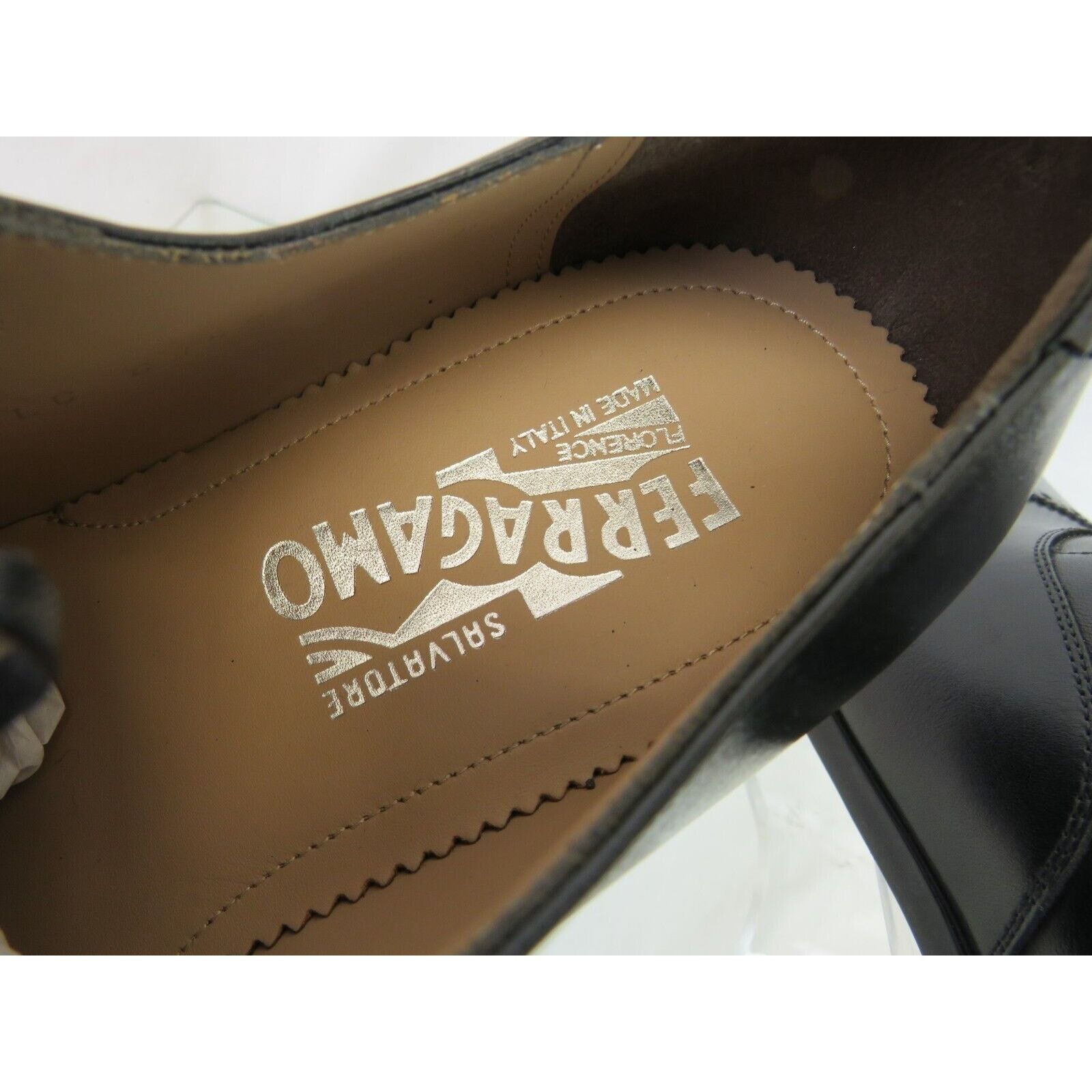 Salvatore Ferragamo FERRAGAMO BOSTON BLACK BROGUE LEATHER GANCINI OXFORDS 10 EE Size US 11 / EU 44 - 8 Thumbnail