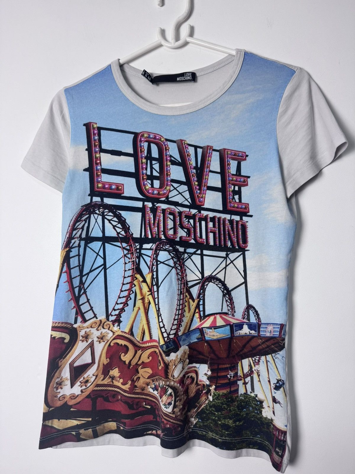 Moschino Moschino Rollercoaster Graphic Tee Y2K Style Archive 00s Size S / US 4 / IT 40 - 1 Thumbnail