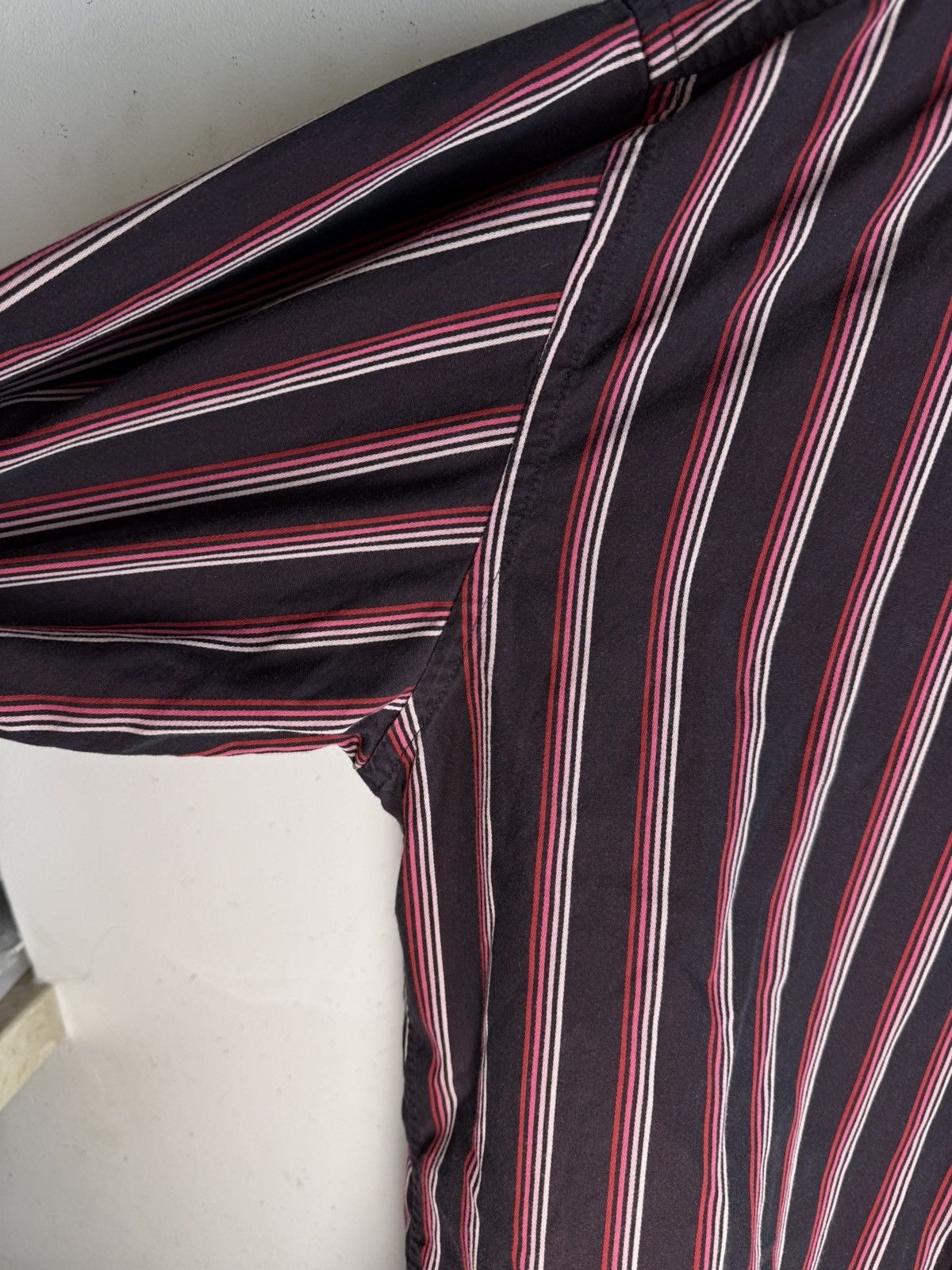 Yves Saint Laurent Black/Red YSL Shirt Striped Size US M / EU 48-50 / 2 - 11 Thumbnail