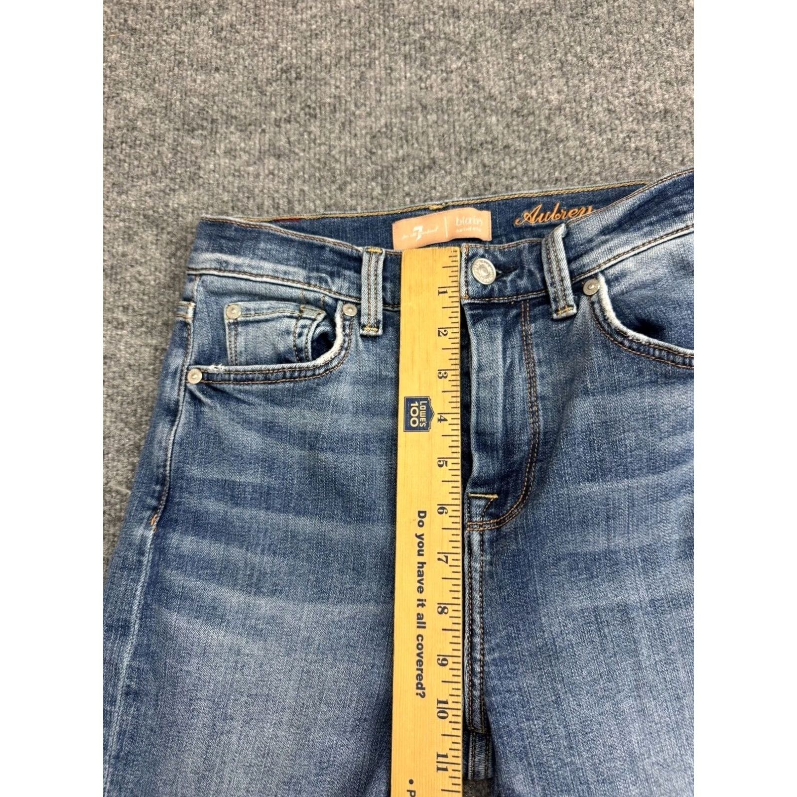 7 For All Mankind 7 For All Mankind Aubrey Jeans Women's 26 Light Blue Blair Authentic Tapered Jeans Size 26" / US 2 / IT 38 - 5 Thumbnail