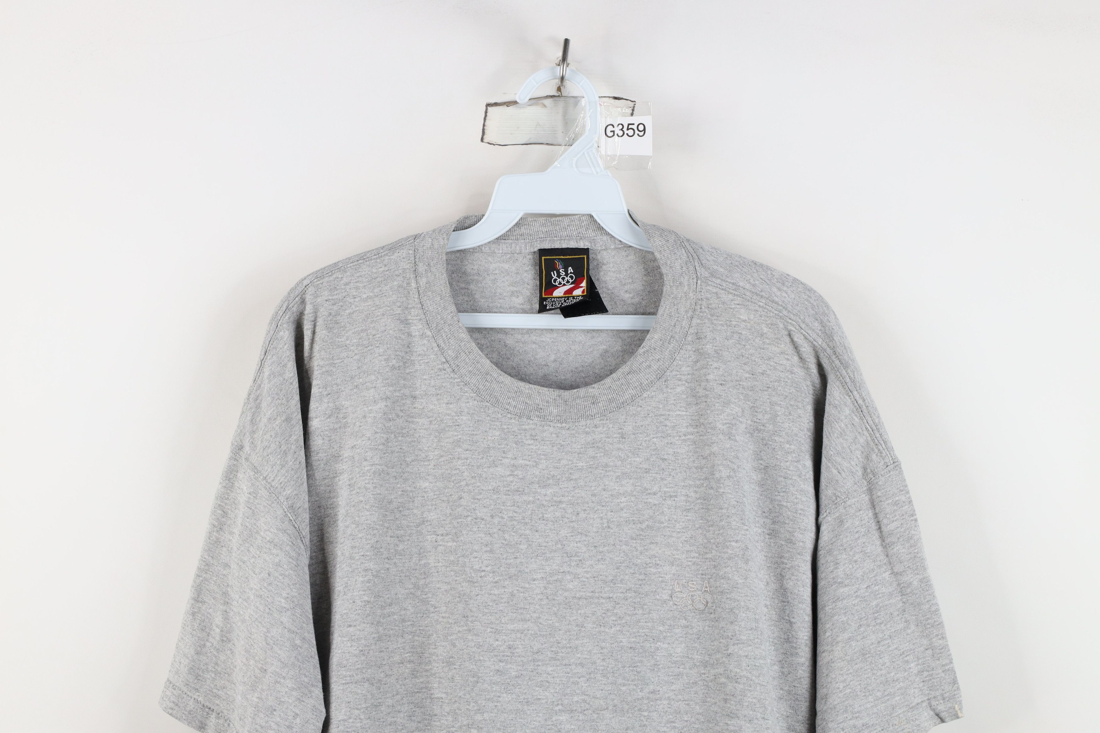 Vintage Vintage 90s USA Olympics Short Sleeve T-Shirt Heather Gray Size US XL / EU 56 / 4 - 2 Thumbnail