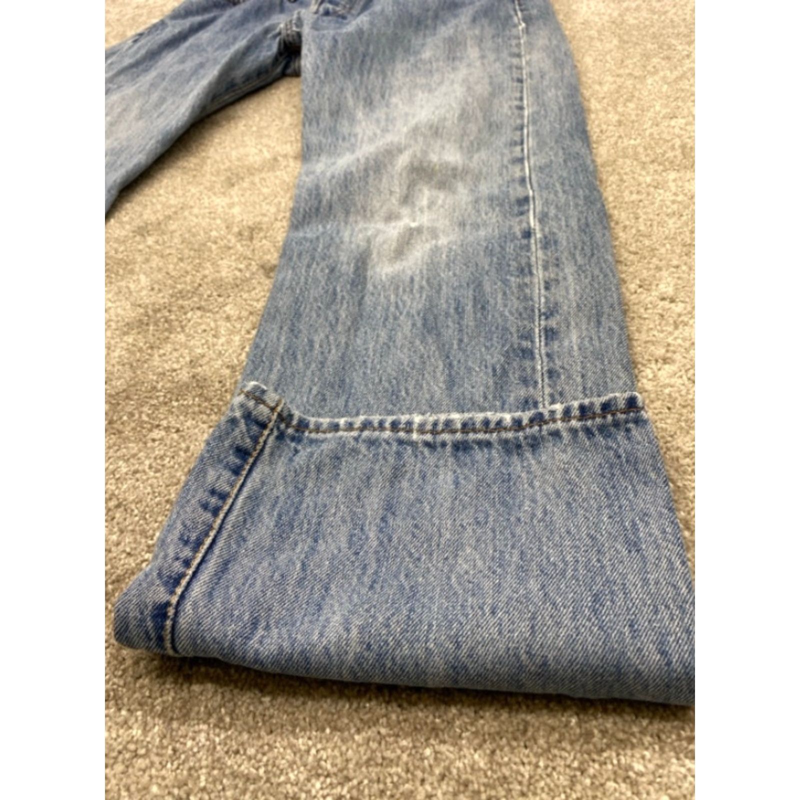 Levi's Levi's 501 Jeans Mens 32x32 Blue Denim Button Fly Straight Regular 5527 Size US 32 / EU 48 - 3 Thumbnail