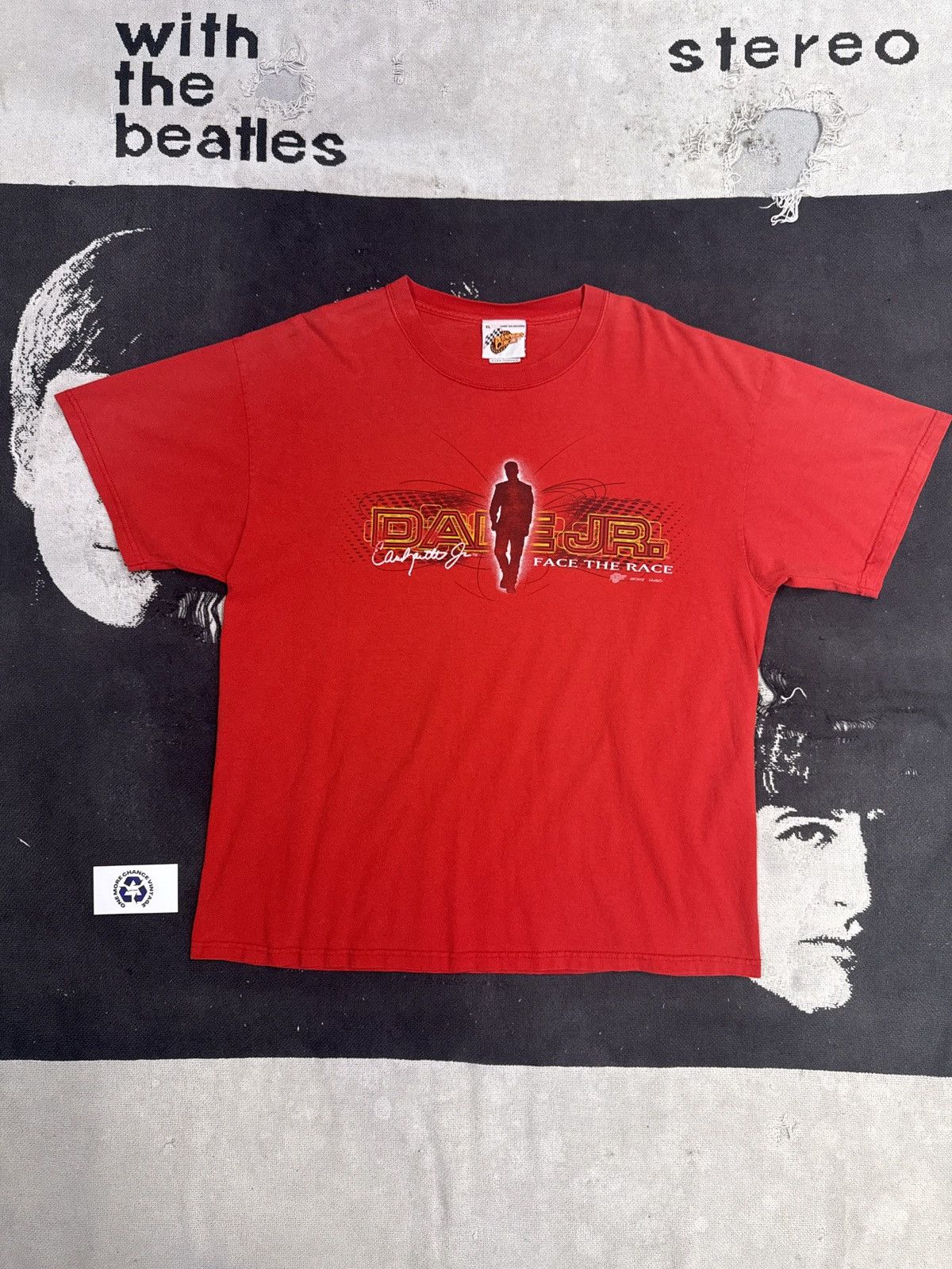 Vintage Dale Earnhardt Jr “Face Of The Race” Y2K Vintage T-Shirt Size US XL / EU 56 / 4 - 1 Thumbnail