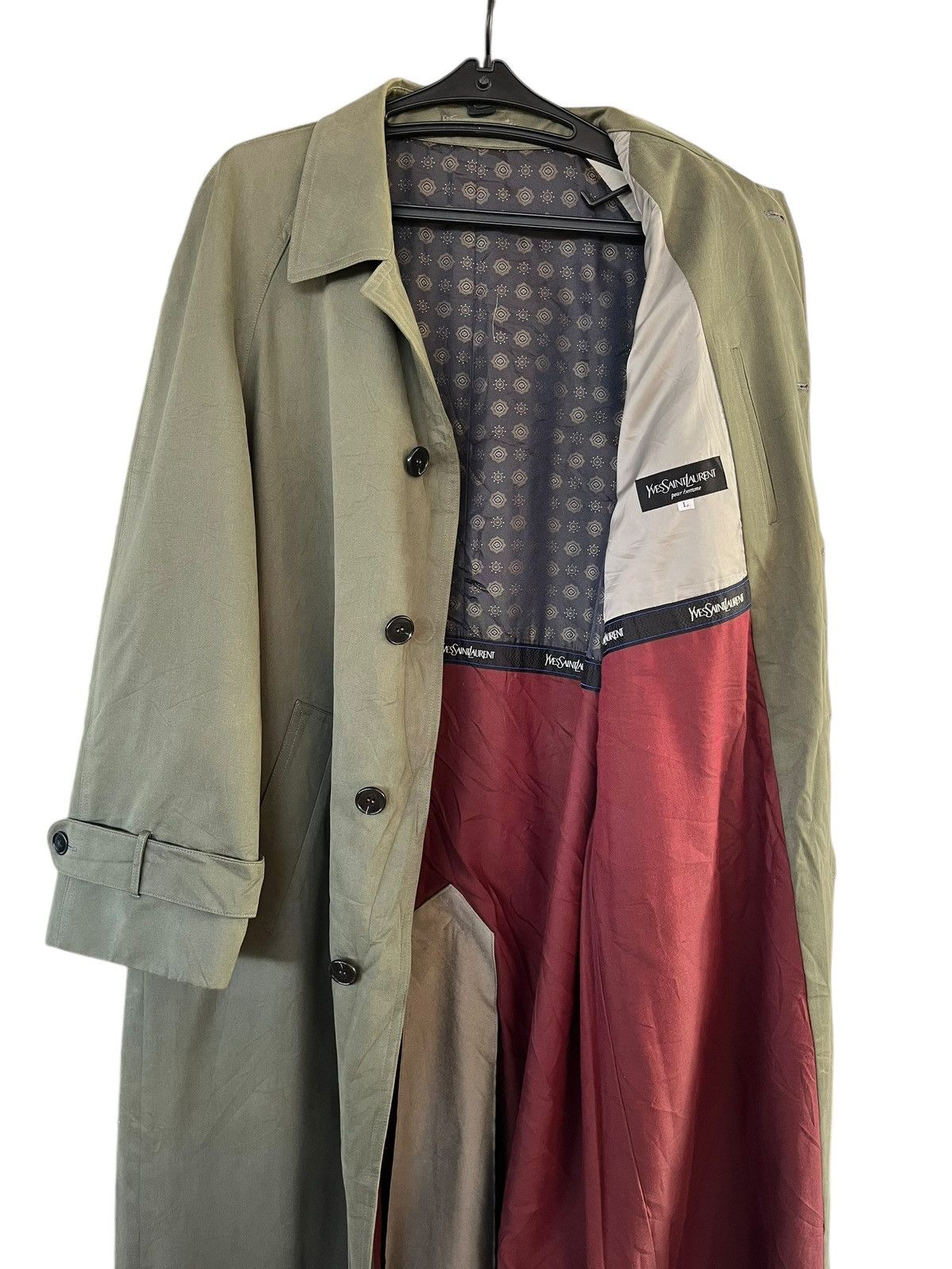 Vintage YVES SAINT LAUREN POUR HOMME TRENCH COAT Size US L / EU 52-54 / 3 - 7 Thumbnail