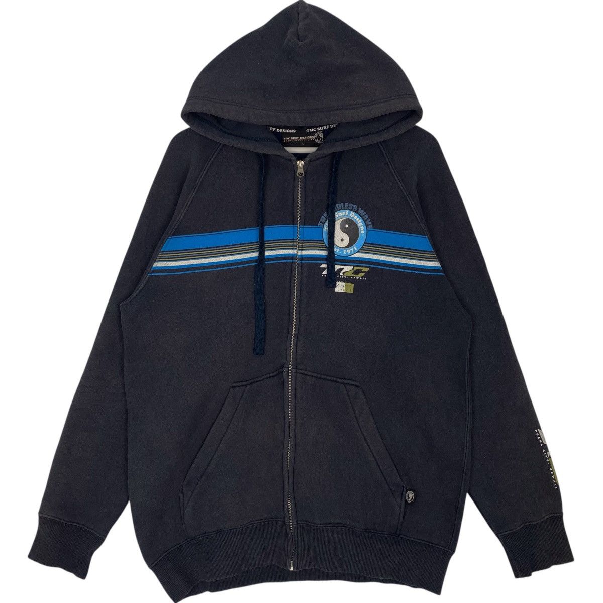 Vintage Vintage T&C Surf Hawaii Hoodie Sweater Black Size L Size US L / EU 52-54 / 3 - 1 Thumbnail