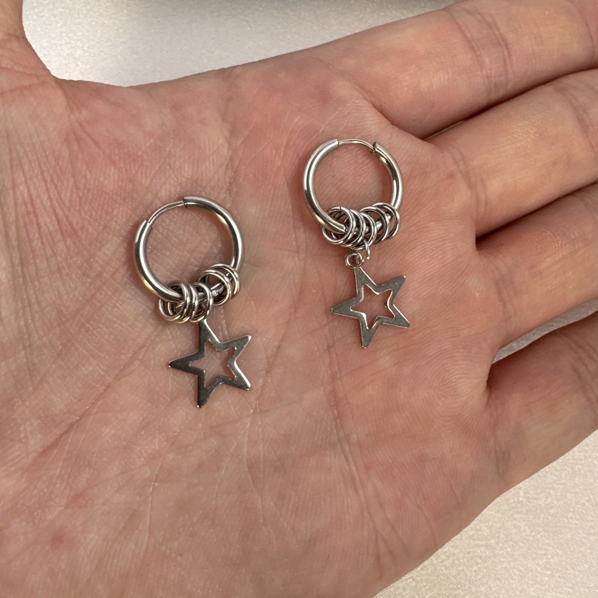 Other Pentagram Star Dangle Drop Earrings for Men Women Size ONE SIZE - 4 Thumbnail