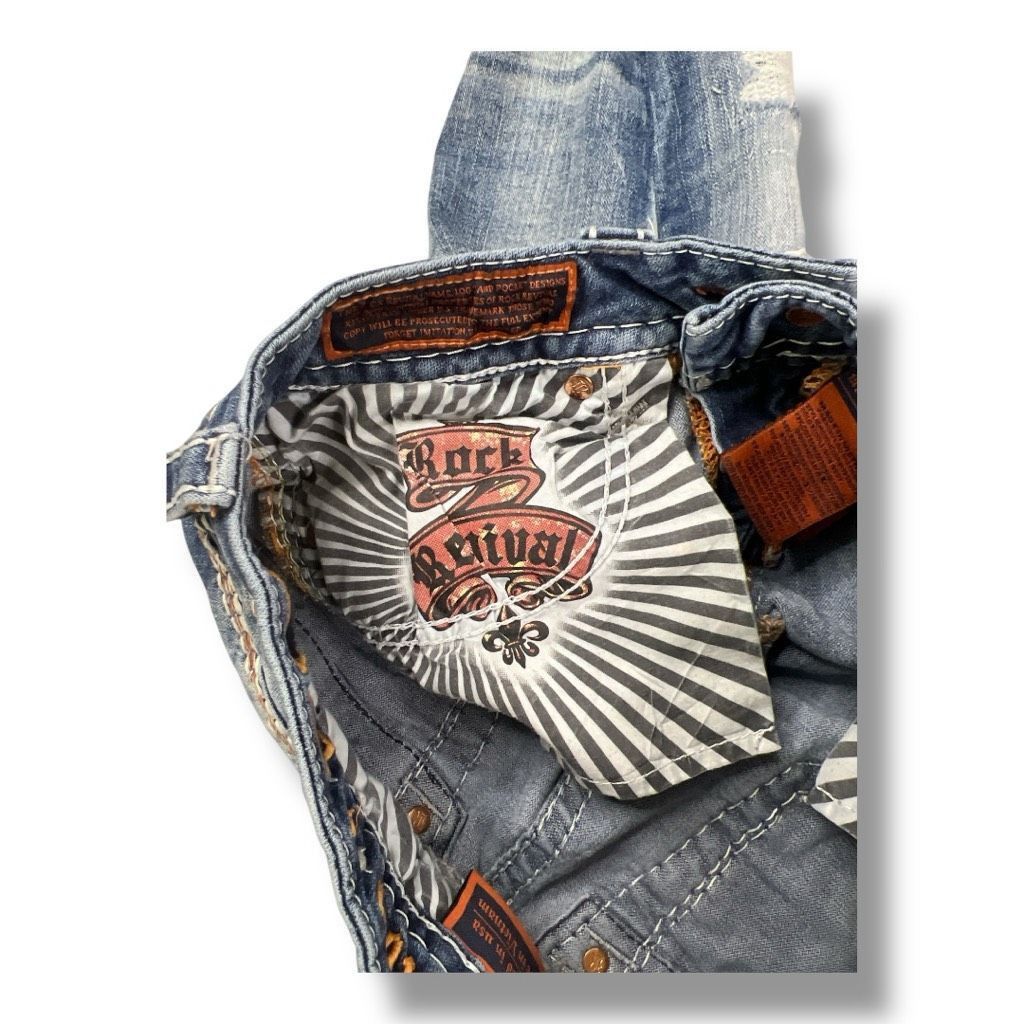 Rock Revival Rock Revival Y2K Sun Cropped Distressed Skinny Low Rise Jean Size 26" / US 2 / IT 38 - 8 Thumbnail