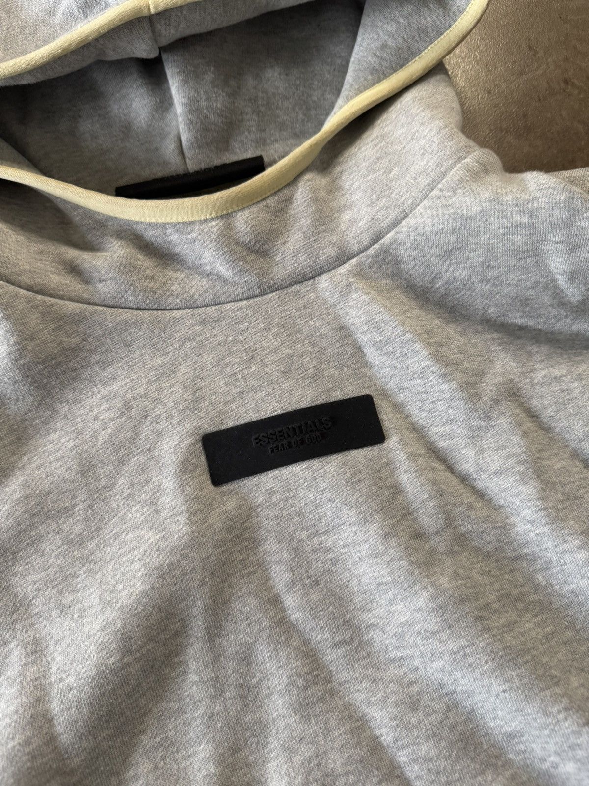 Essentials Fear Of God Essentials Light Heather Grey/ Yellow Hoodie Size US XL / EU 56 / 4 - 3 Thumbnail