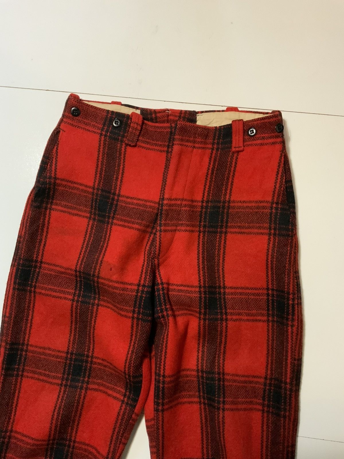 Vintage Vintage 1960s Boat Sail Drill Buffalo Plaid Wool Rapid Pants Size US 34 / EU 50 - 5 Thumbnail