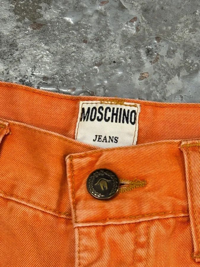 Designer × Moschino × Vintage 1990s Moschino Cozy Straight Orange Pants Size 27" / US 4 / IT 40 - 6 Thumbnail