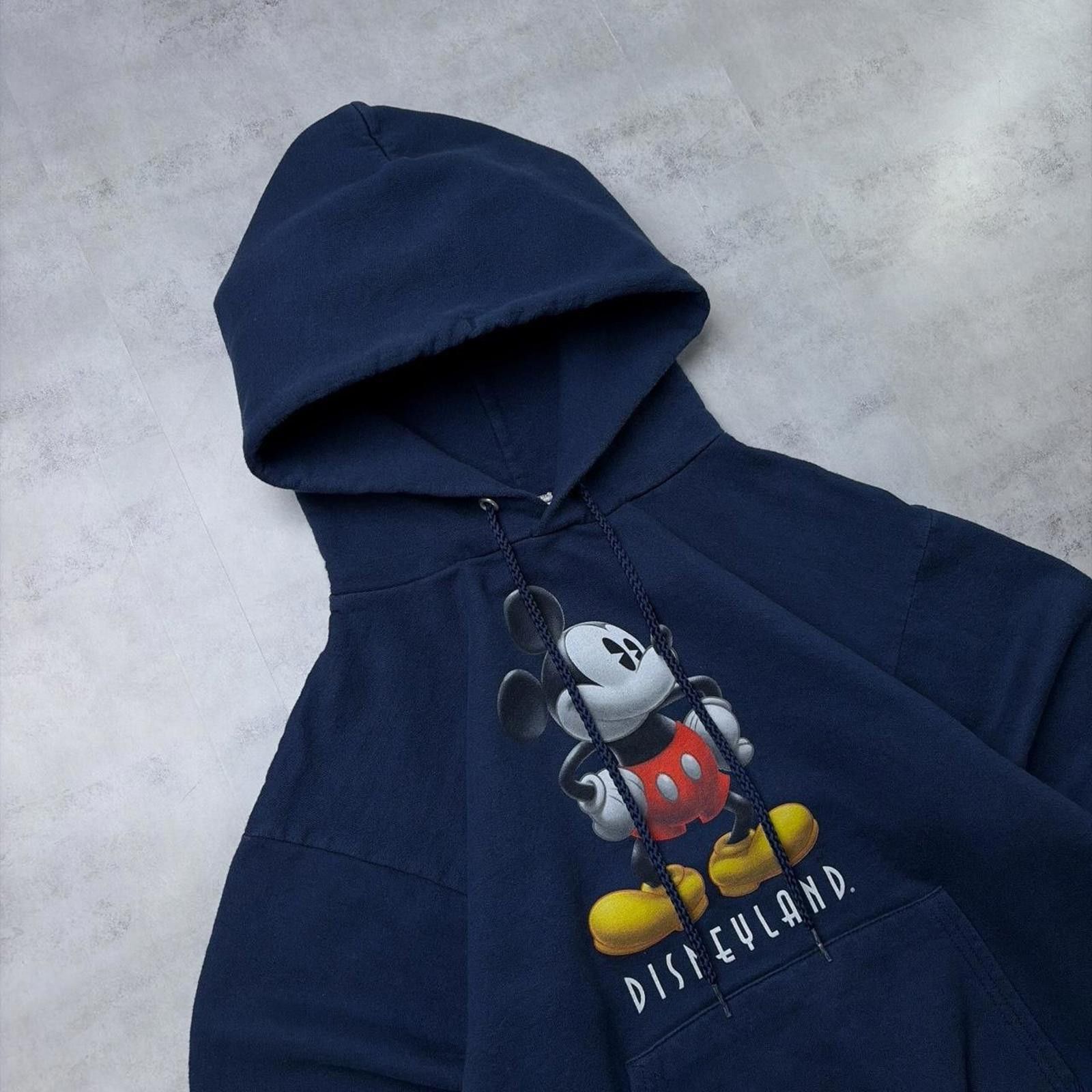 Disney Vintage Disneyland Mickey Mouse Grunge Boxy Skater Hoodie Size S / US 4 / IT 40 - 5 Thumbnail