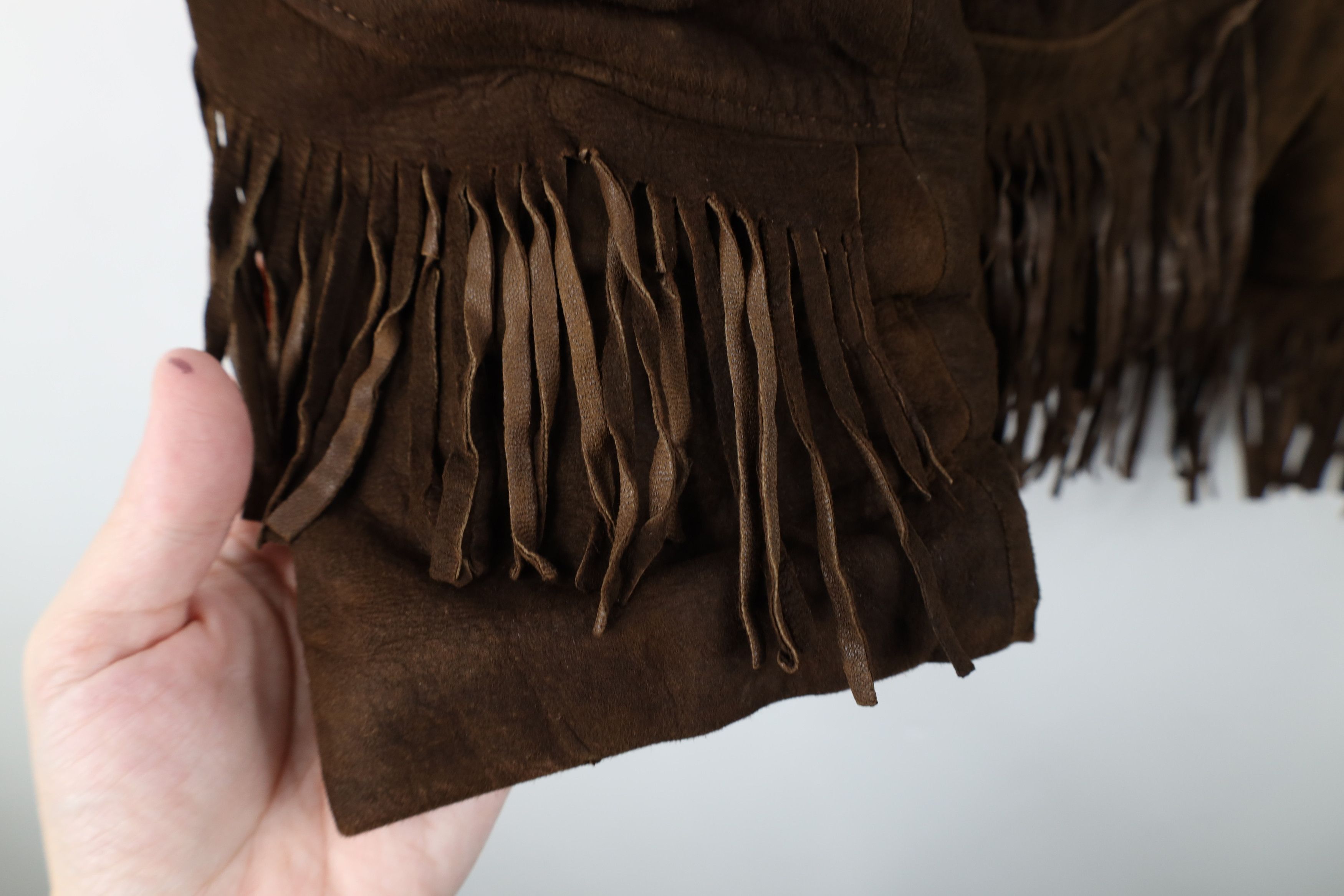 Vintage Vintage 60s 70s Boho Chic Western Suede Leather Jacket Brown Size XL / US 12-14 / IT 48-50 - 8 Thumbnail
