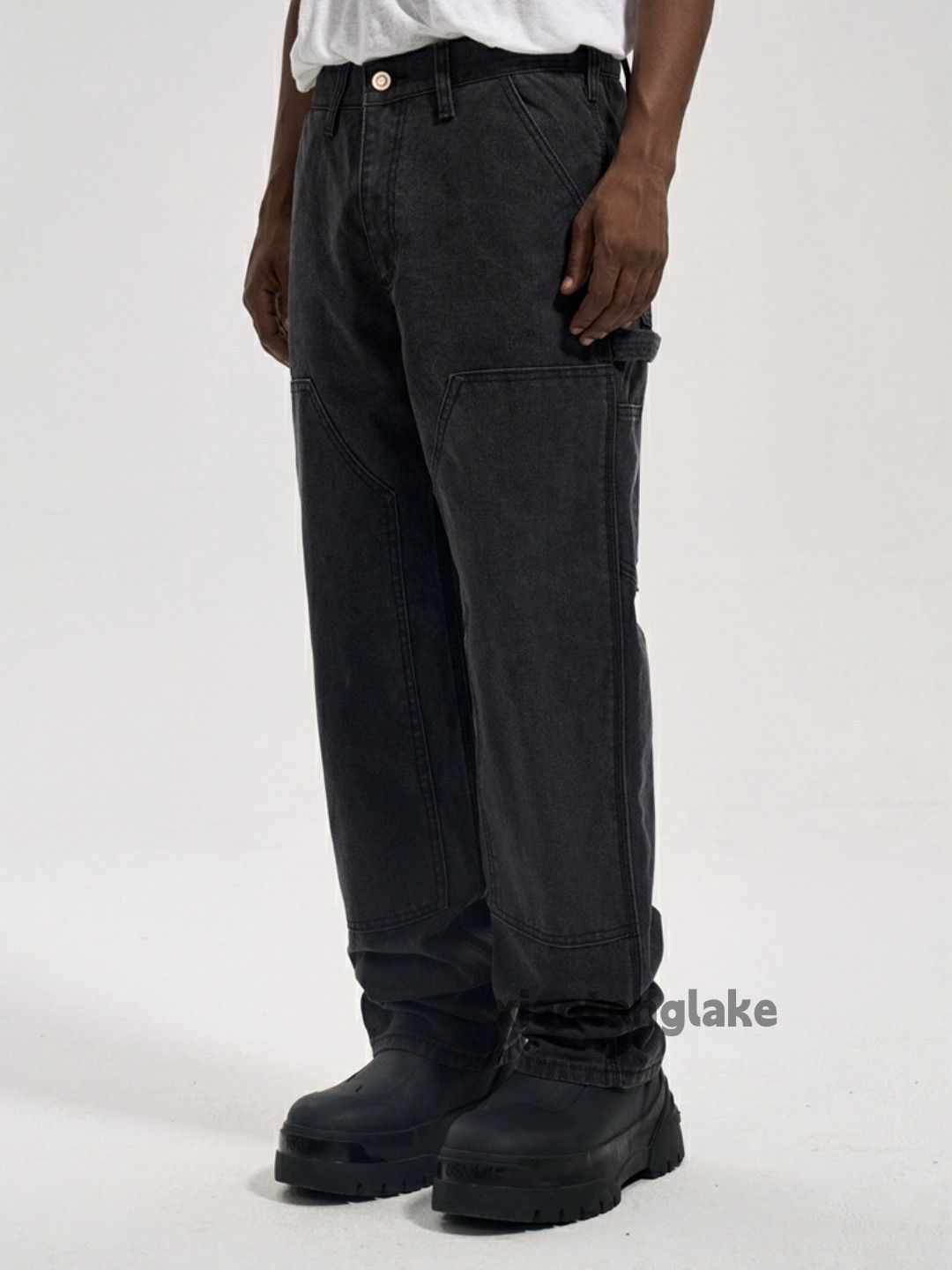 Designer × Japanese Brand × Vintage washed faded cleanfit carpenter hiphop cargo pants Size US 36 / EU 52 - 2 Thumbnail