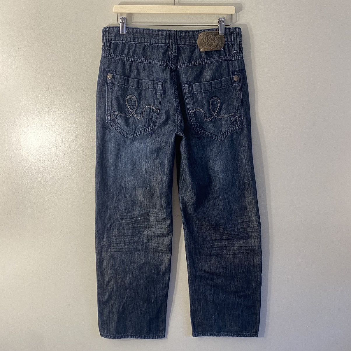 Y2k Ecko Unltd Baggy Embroidered Denim Jeans