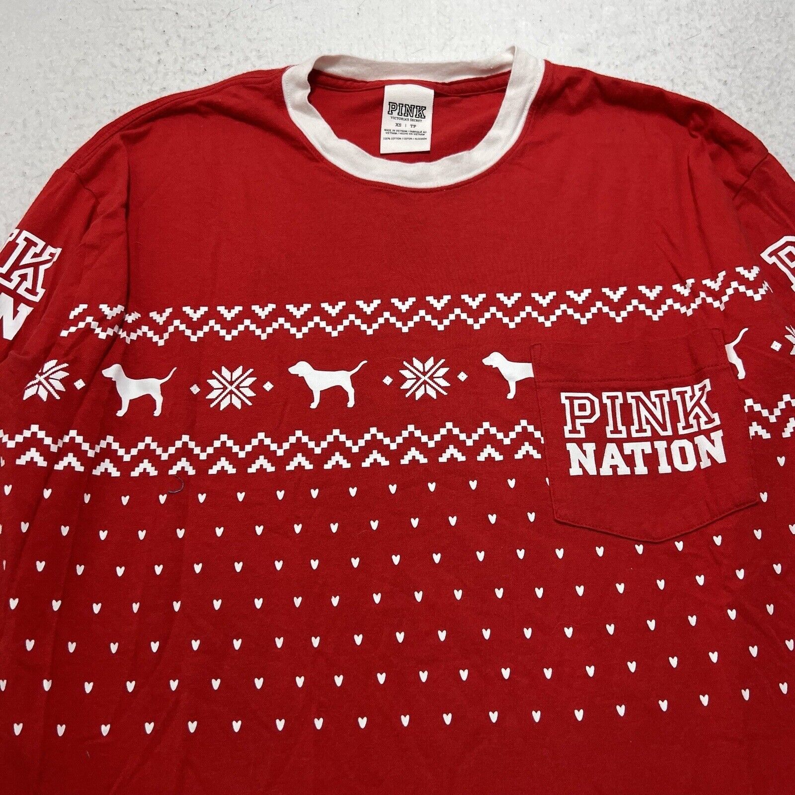 Victoria's Secret Victoria's Secret XS Long Sleeve T-Shirt Holiday Snowflakes Size XS / US 0-2 / IT 36-38 - 2 Thumbnail