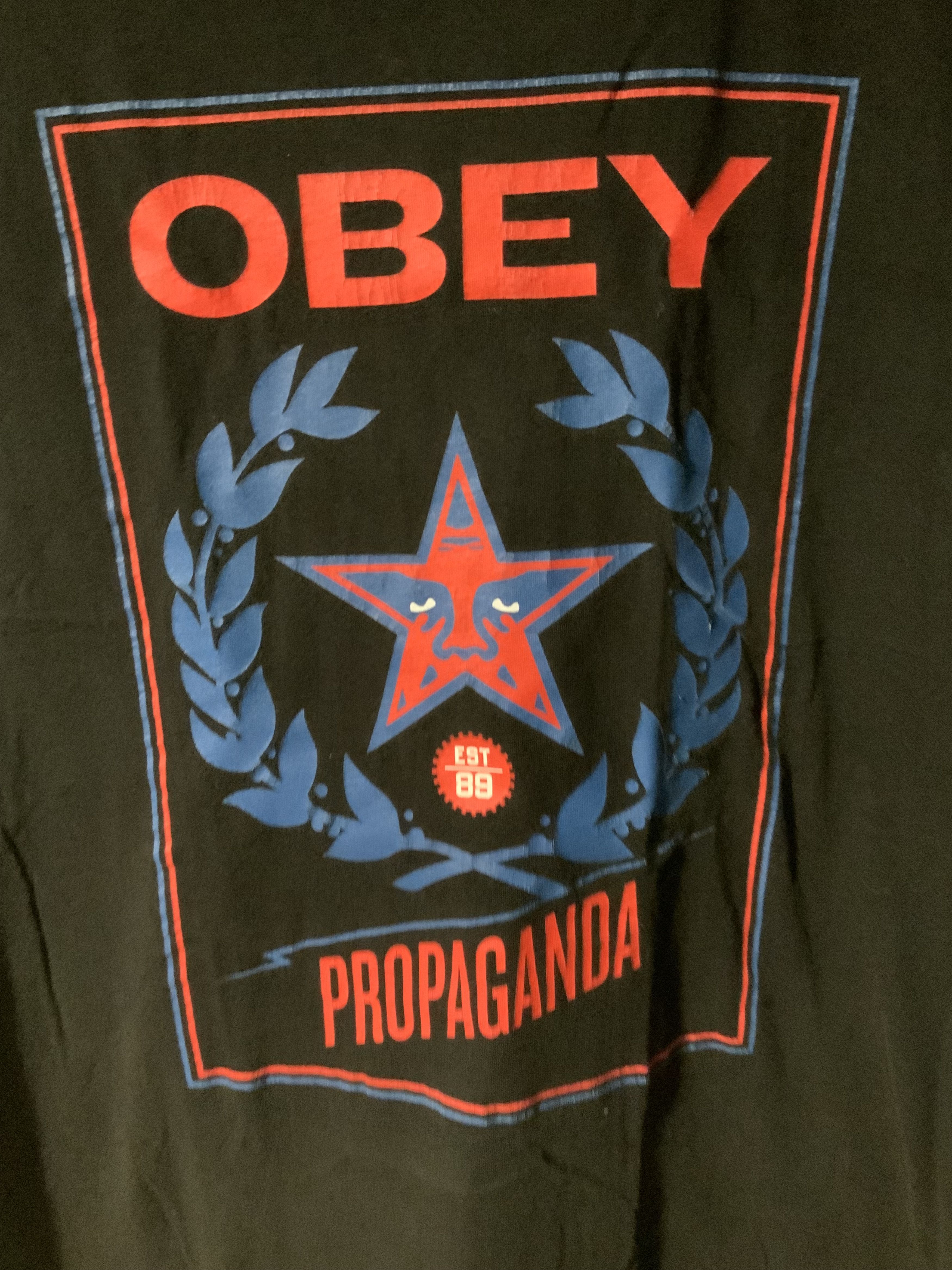 Obey × Vintage Vintage Y2K Obey Propaganda Logo Black Medium T-shirt Size US M / EU 48-50 / 2 - 2 Thumbnail