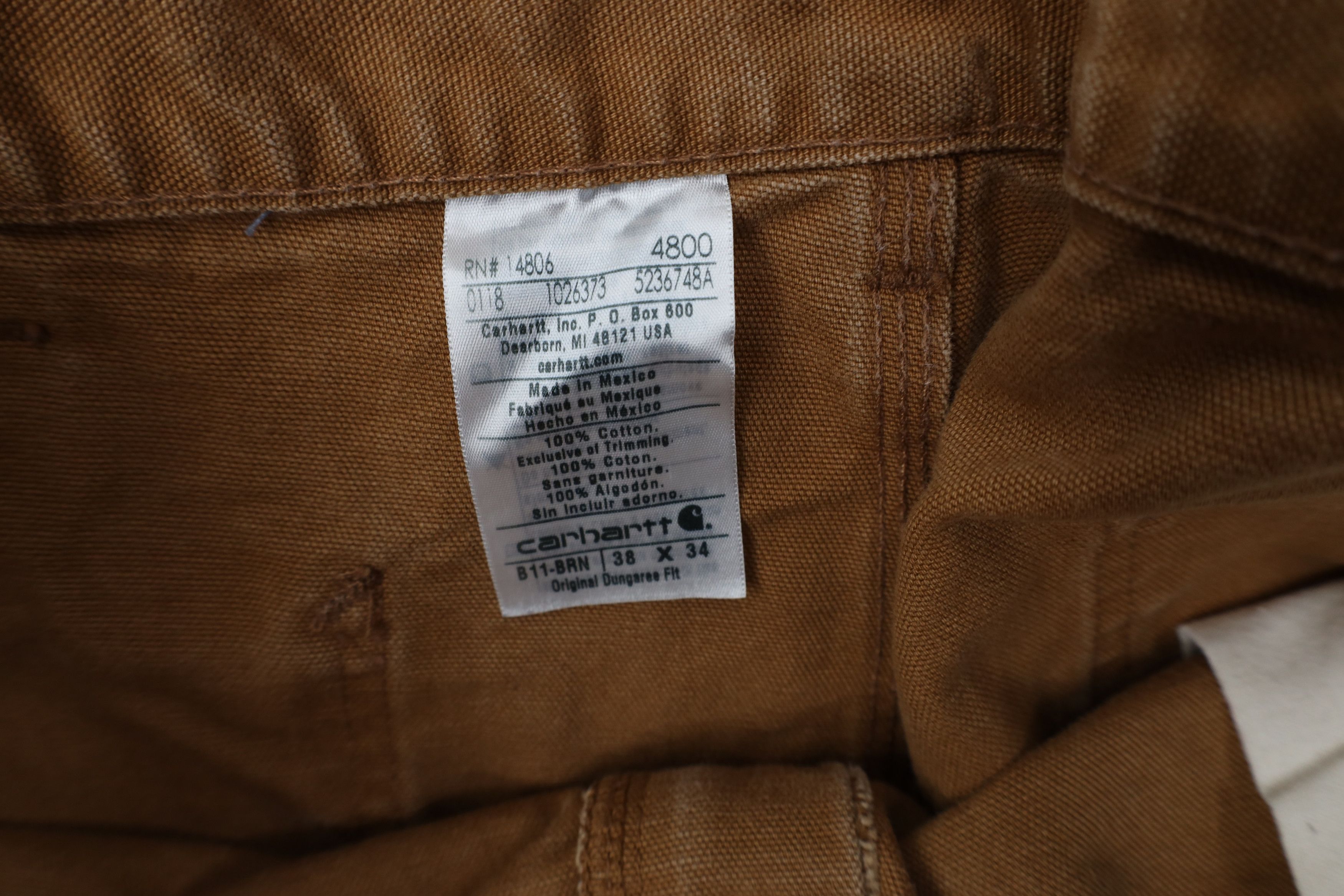 Carhartt Vintage Y2K Carhartt Wide Leg Dungaree Pants Duck Brown Size US 38 / EU 54 - 7 Thumbnail