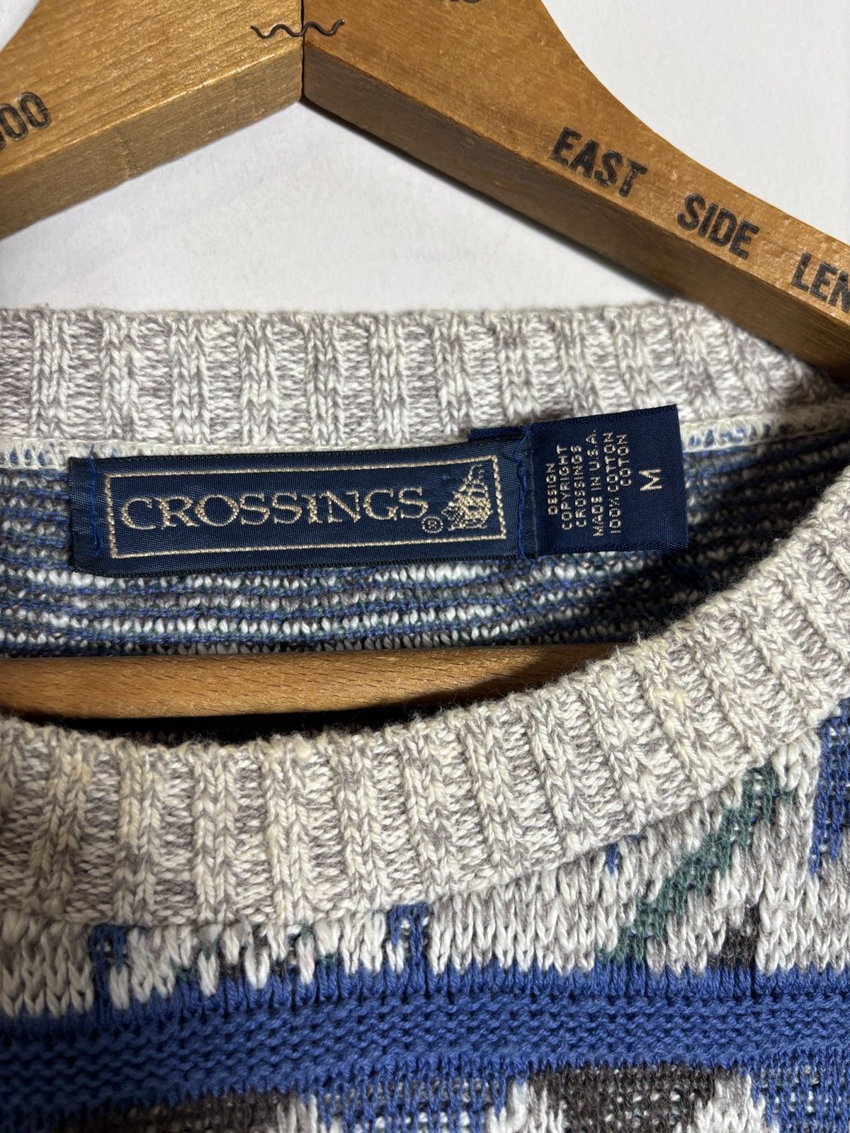 Vintage Vintage Crossings Knit Patterned Deer Sweater Medium Cotton Size US M / EU 48-50 / 2 - 2 Thumbnail