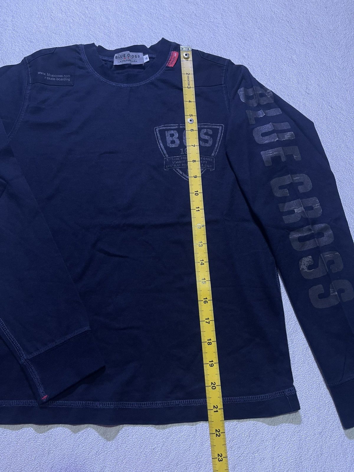 Japanese Brand Y2K BLUE CROSS long sleeve tshirt Size US M / EU 48-50 / 2 - 7 Thumbnail
