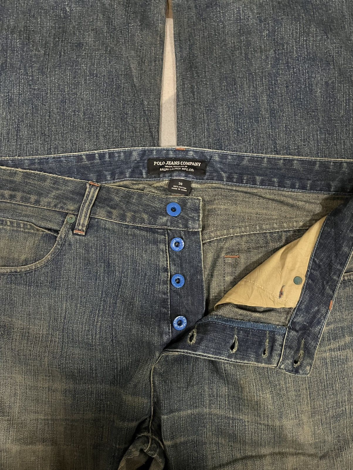 Polo Ralph Lauren Polo Jeans Ralph Lauren Mud Washed Straight Cut Jeans Size US 36 / EU 52 - 14 Thumbnail