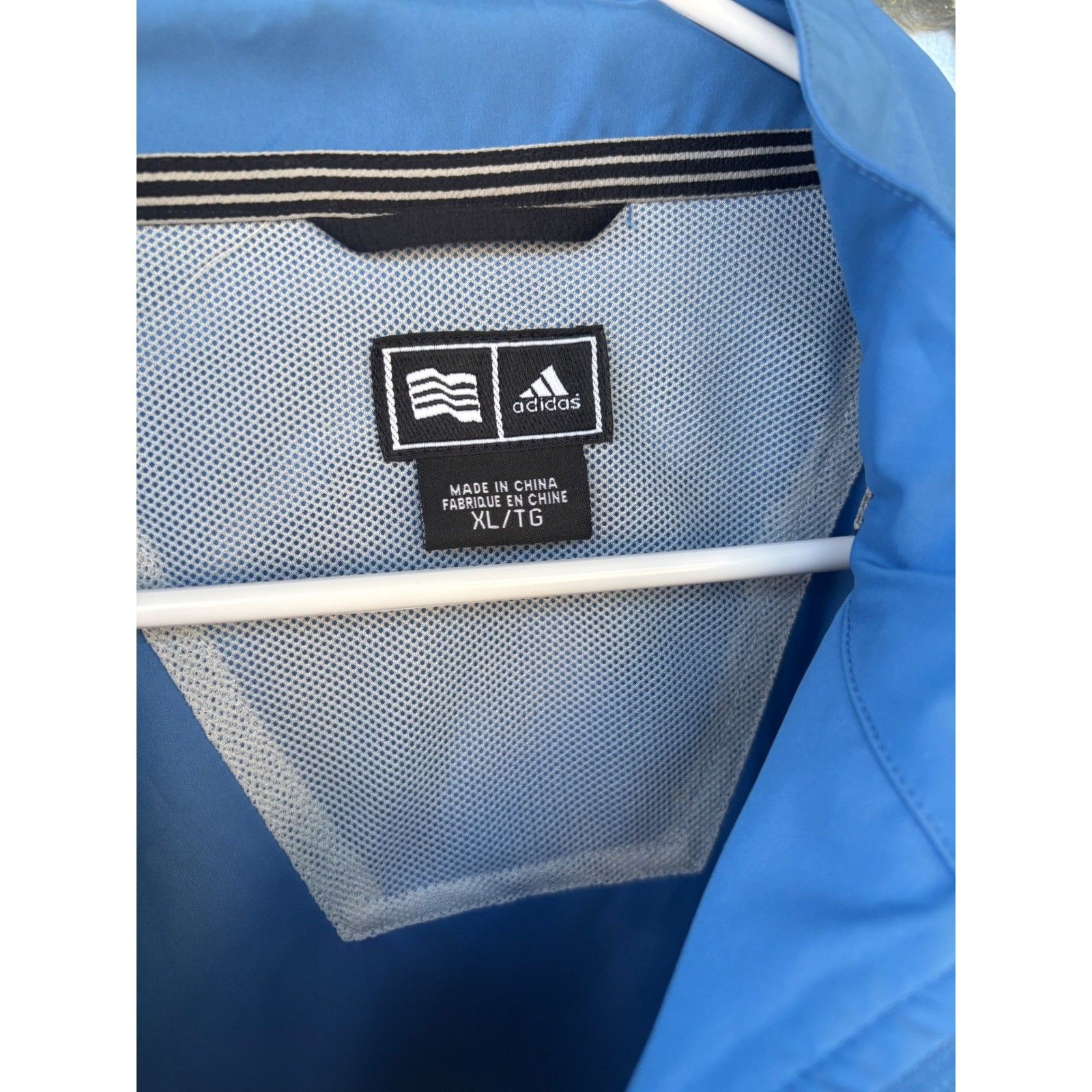 Adidas Adidas ClimaProof Wind XL Blue Windbreaker Jacket Size US XL / EU 56 / 4 - 3 Thumbnail