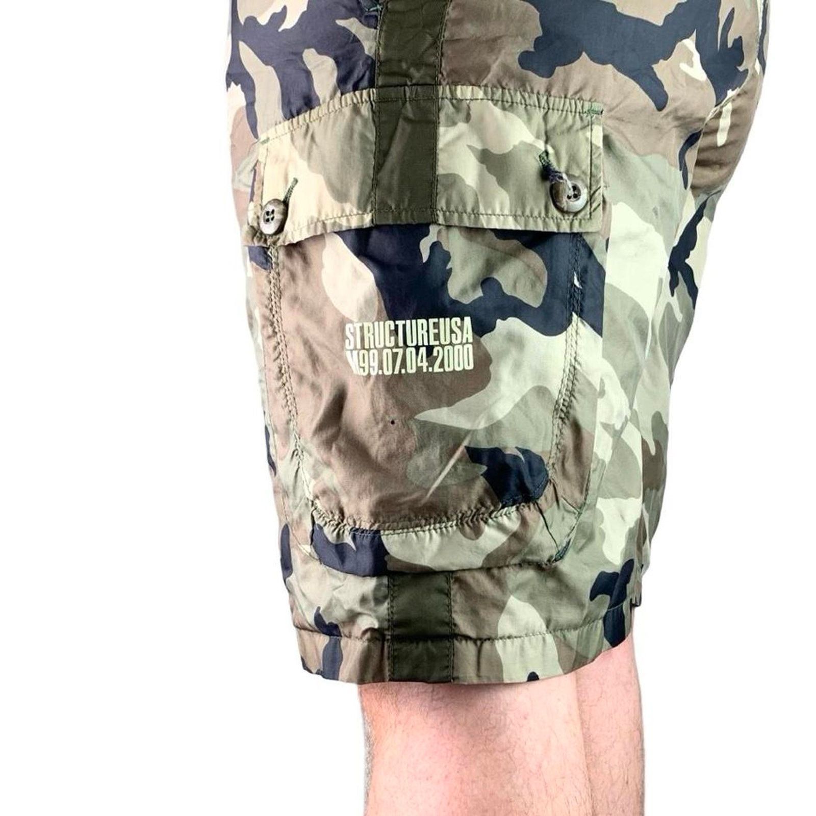 Structure × Vintage Vintage Y2K Structure Nylon Camouflage Cargo Shorts Size US 36 / EU 52 - 4 Thumbnail