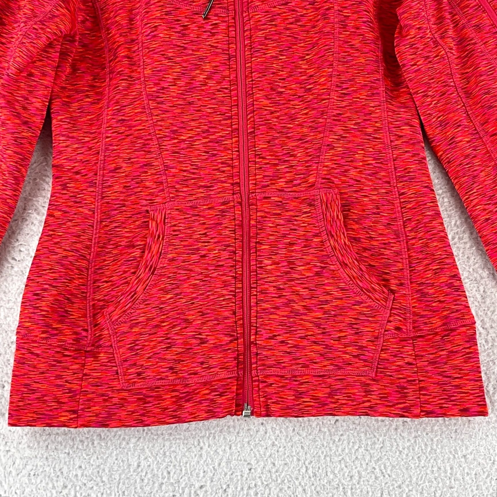 Athleta Athleta Jacket Womens Small Orange Space Dye Full Zip Hoodie Stretch Size S / US 4 / IT 40 - 5 Thumbnail
