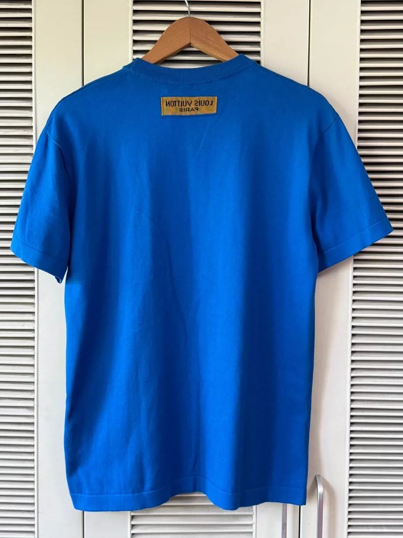 Louis Vuitton LOUIS VUITTON Blue knit short sleeves Size US S / EU 44-46 / 1 - 2 Thumbnail