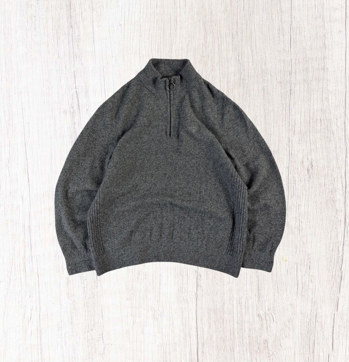 Barbour Barbour Established Half Zip Wool/Silk Sweater Size US L / EU 52-54 / 3 - 1 Thumbnail