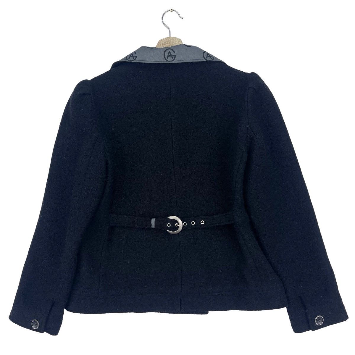 Armani × Giorgio Armani Armani Double Breasted Over Print Wool Cropped Jacket Size M / US 6-8 / IT 42-44 - 6 Thumbnail
