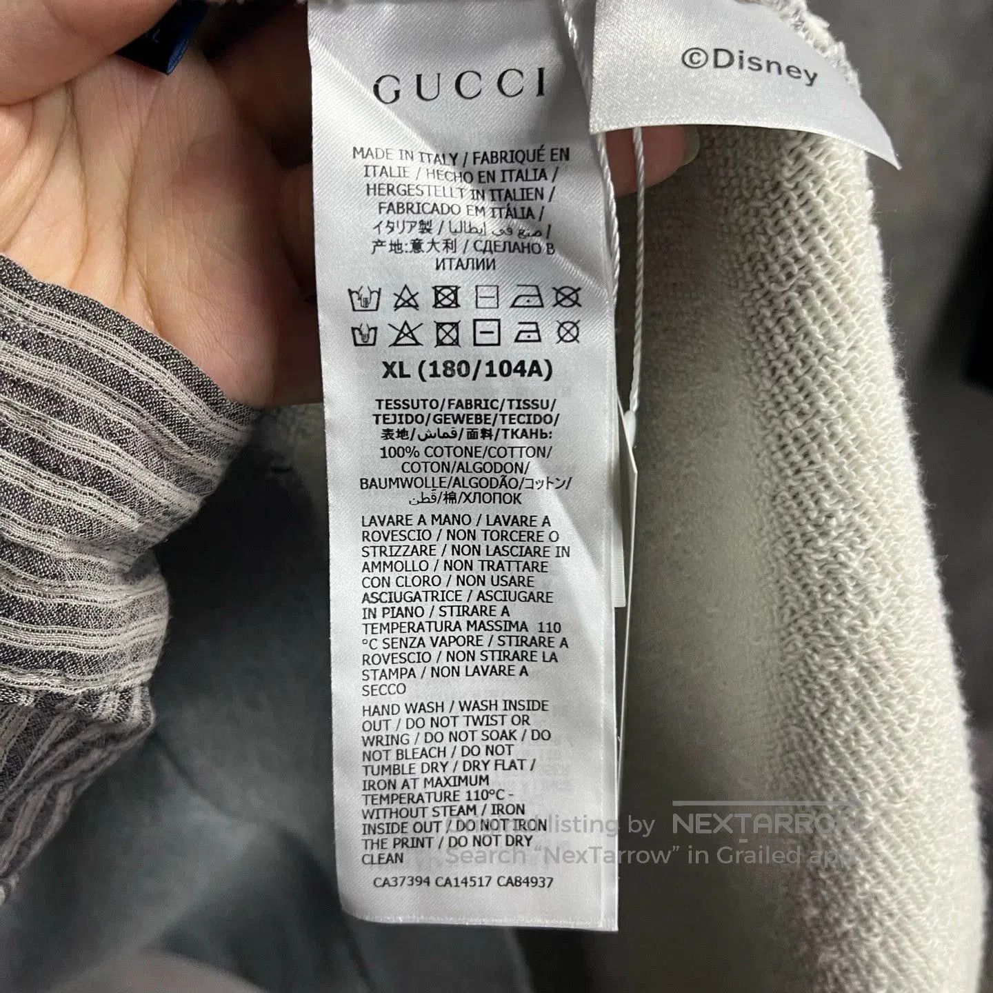 Gucci Gucci Gray Donald Duck Print Oversized Sweatshirt. Size US XL / EU 56 / 4 - 2 Thumbnail